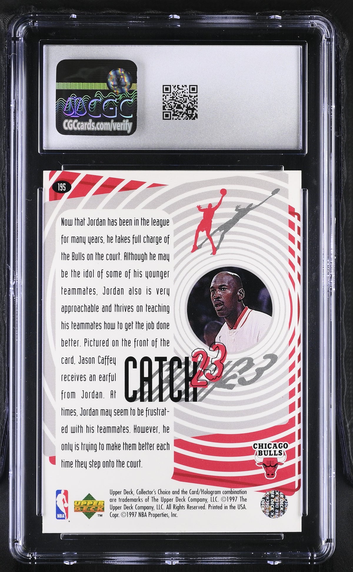 1996-97 Collector's Choice Michael Jordan #195 CGC 9 Chicago Bulls