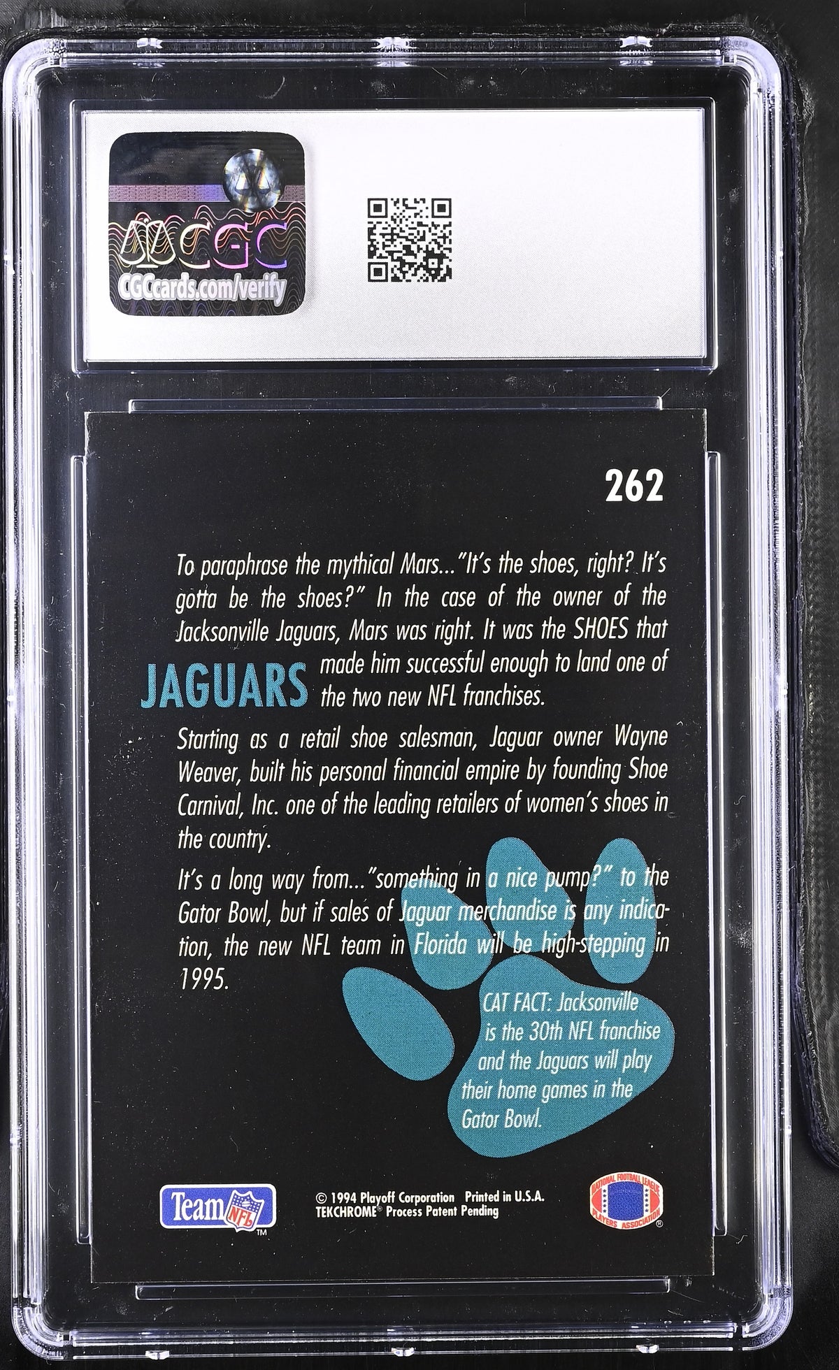 1994 Playoff Jacksonville Jaguars #262 CGC 9
