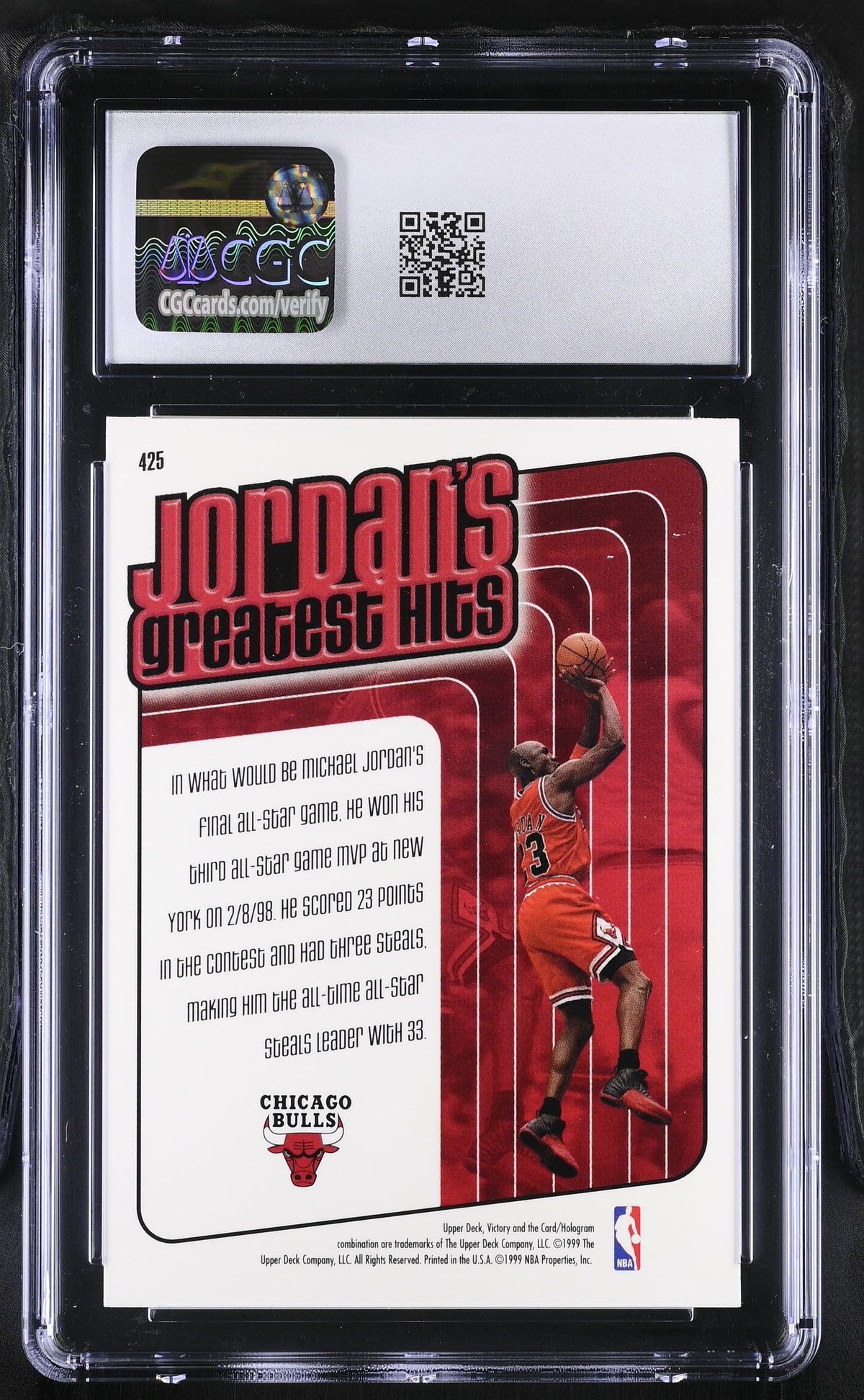 1999-00 Upper Deck Victory Michael Jordan #425 CGC 9.5 Chicago Bulls