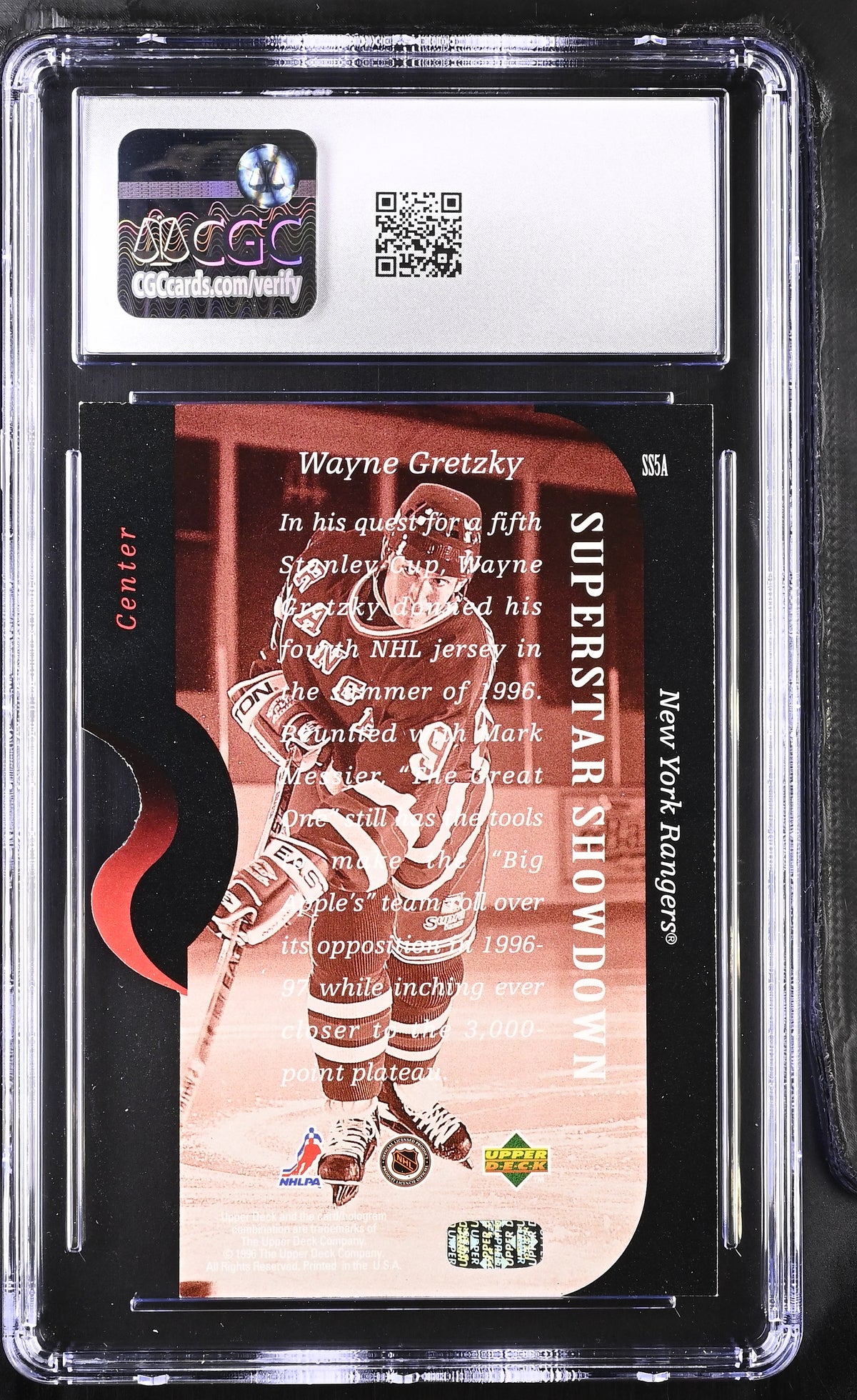 1996-97 Upper Deck Wayne Gretzky Superstar Showdown #SS5A CGC 9.5 Rangers