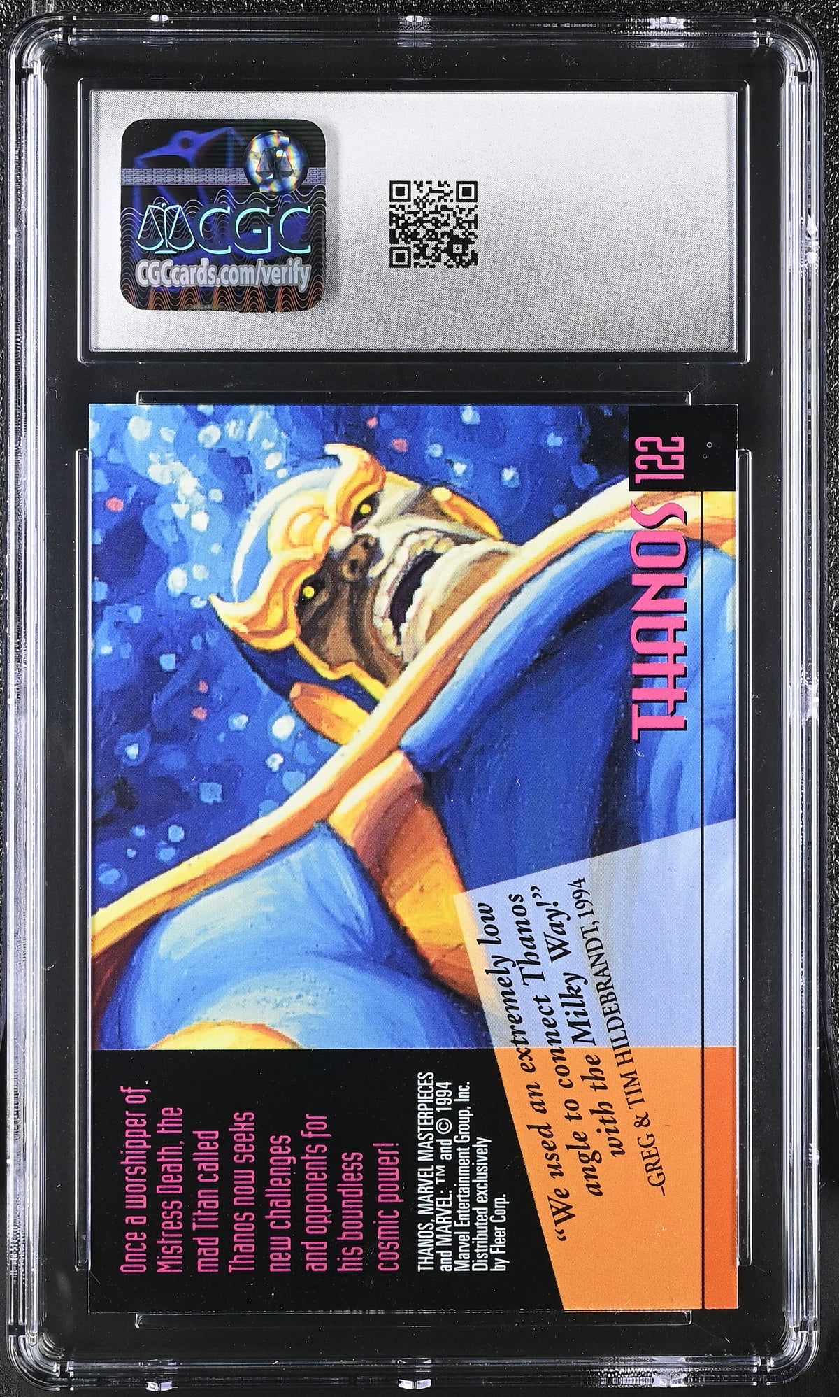 1994 Fleer Marvel Masterpieces Thanos #122 CGC 9.5
