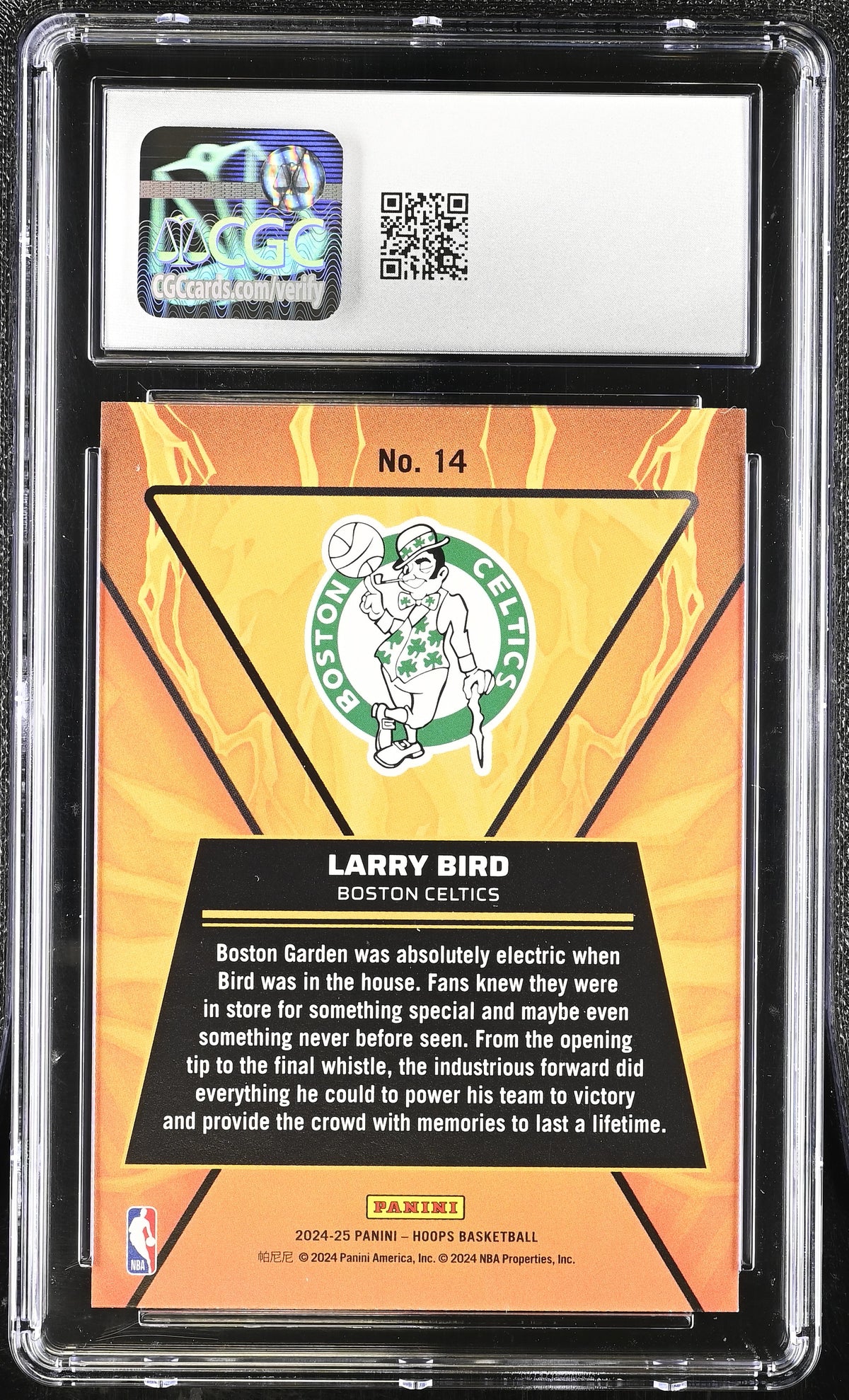 2024-25 Panini Hoops Larry Bird High Voltage #14 CGC 10 Boston Celtics