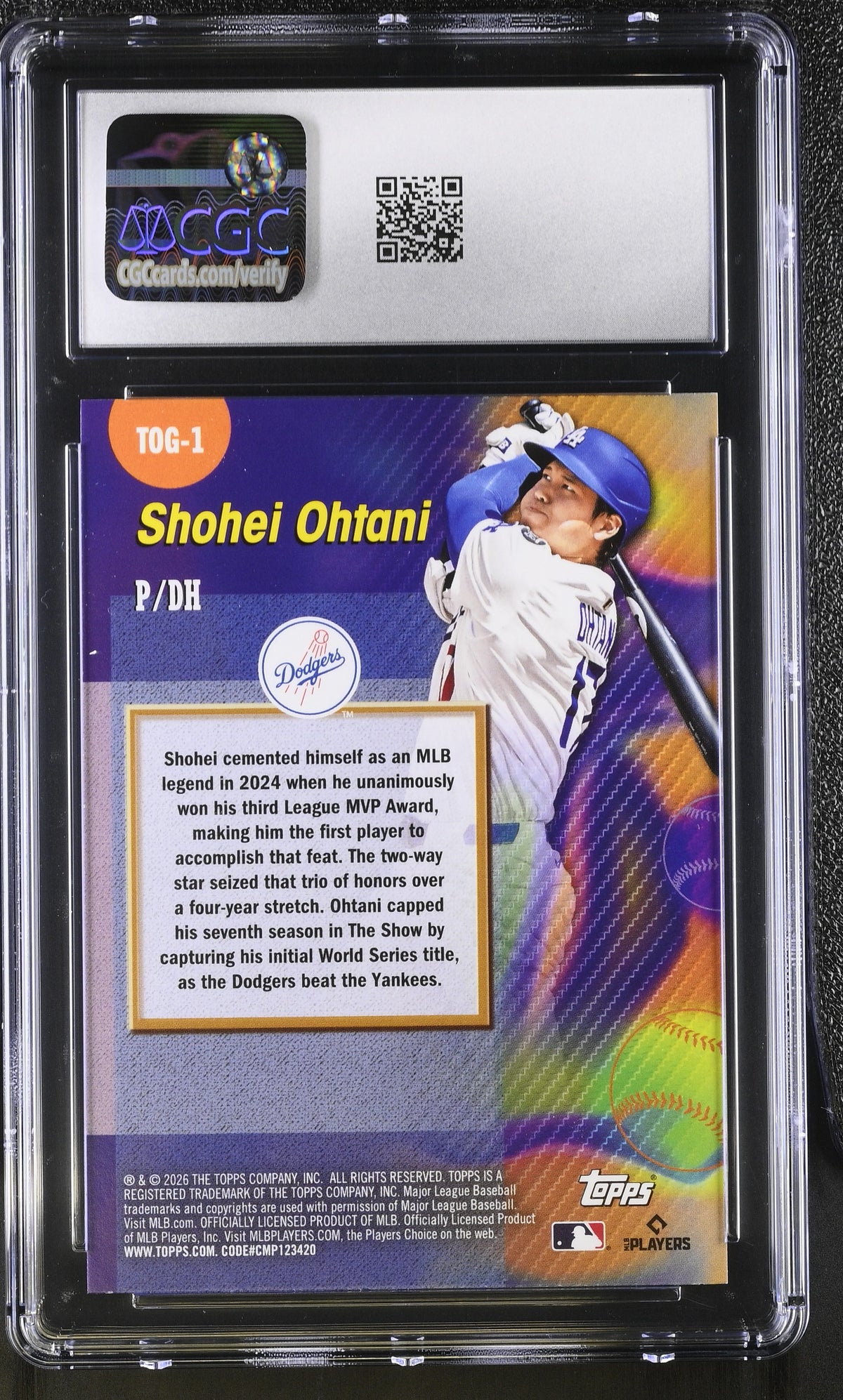 2026 Topps Shohei Ohtani Titans of the Game #TOG-1 CGC 10 Los Angeles Dodgers