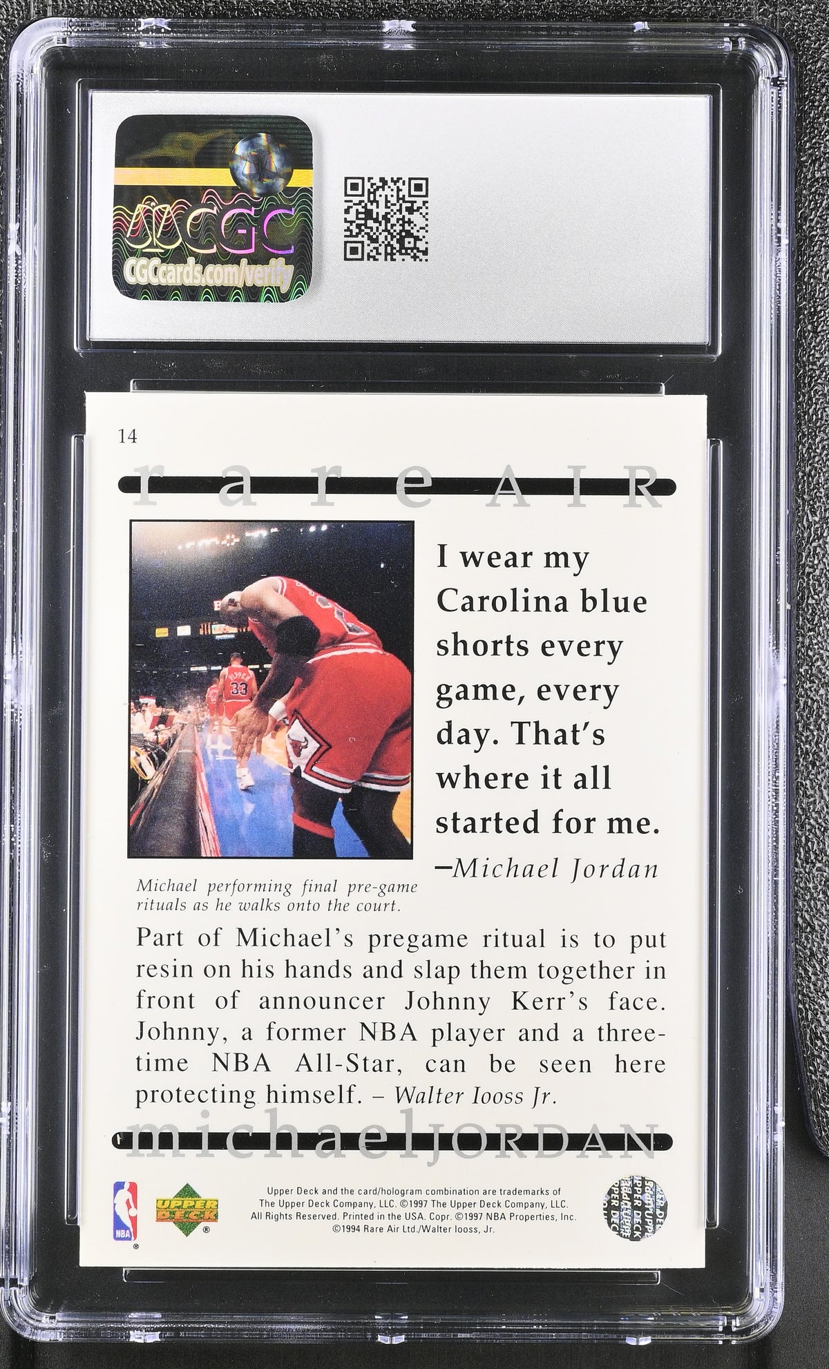 1997 Upper Deck Rare Air Michael Jordan #14 CGC 10 Chicago Bulls