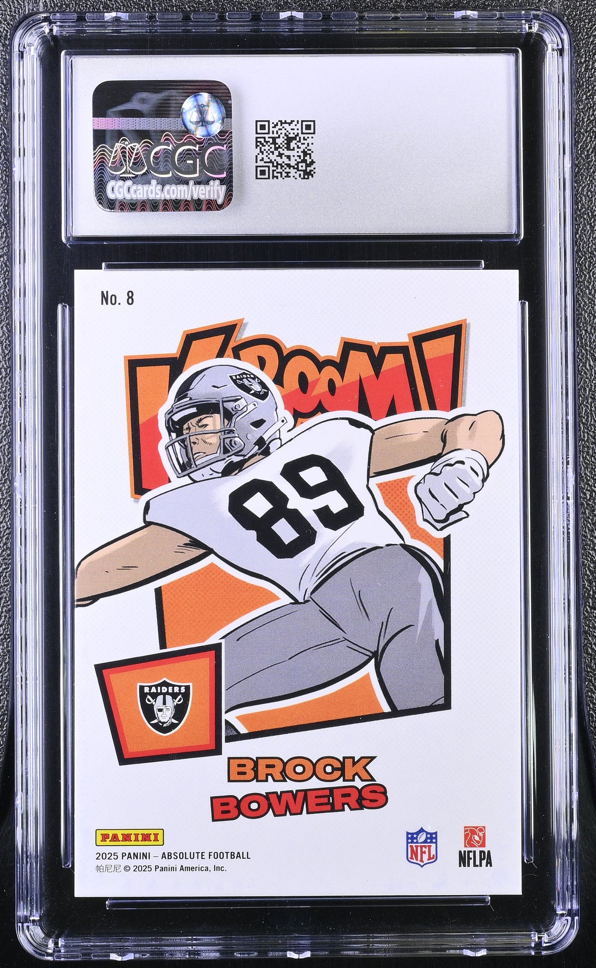 2025 Panini Absolute Brock Bowers Kaboom! - Horizontal #8 CGC 9 Raiders