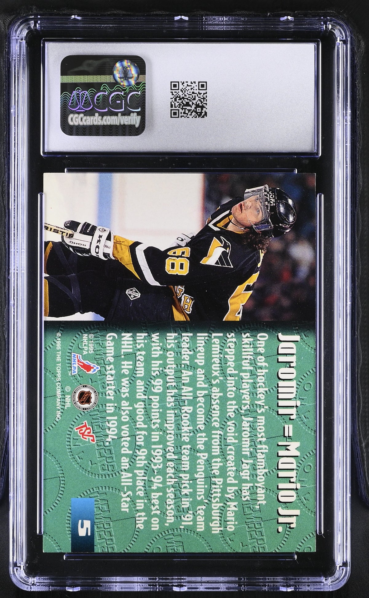 1995 Stadium Club Members Only Jaromir Jagr #5 CGC 9.5 Pittsburgh Penguins