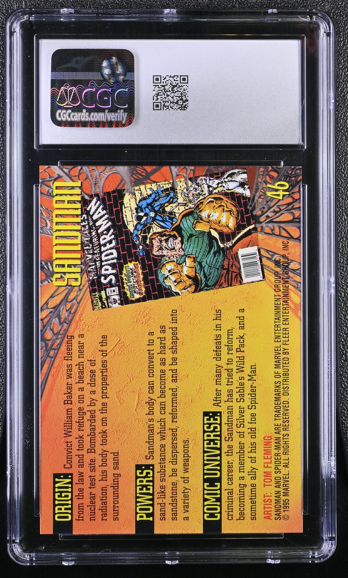 1995 Fleer Ultra Spider-Man Sandman #46 CGC 9.5