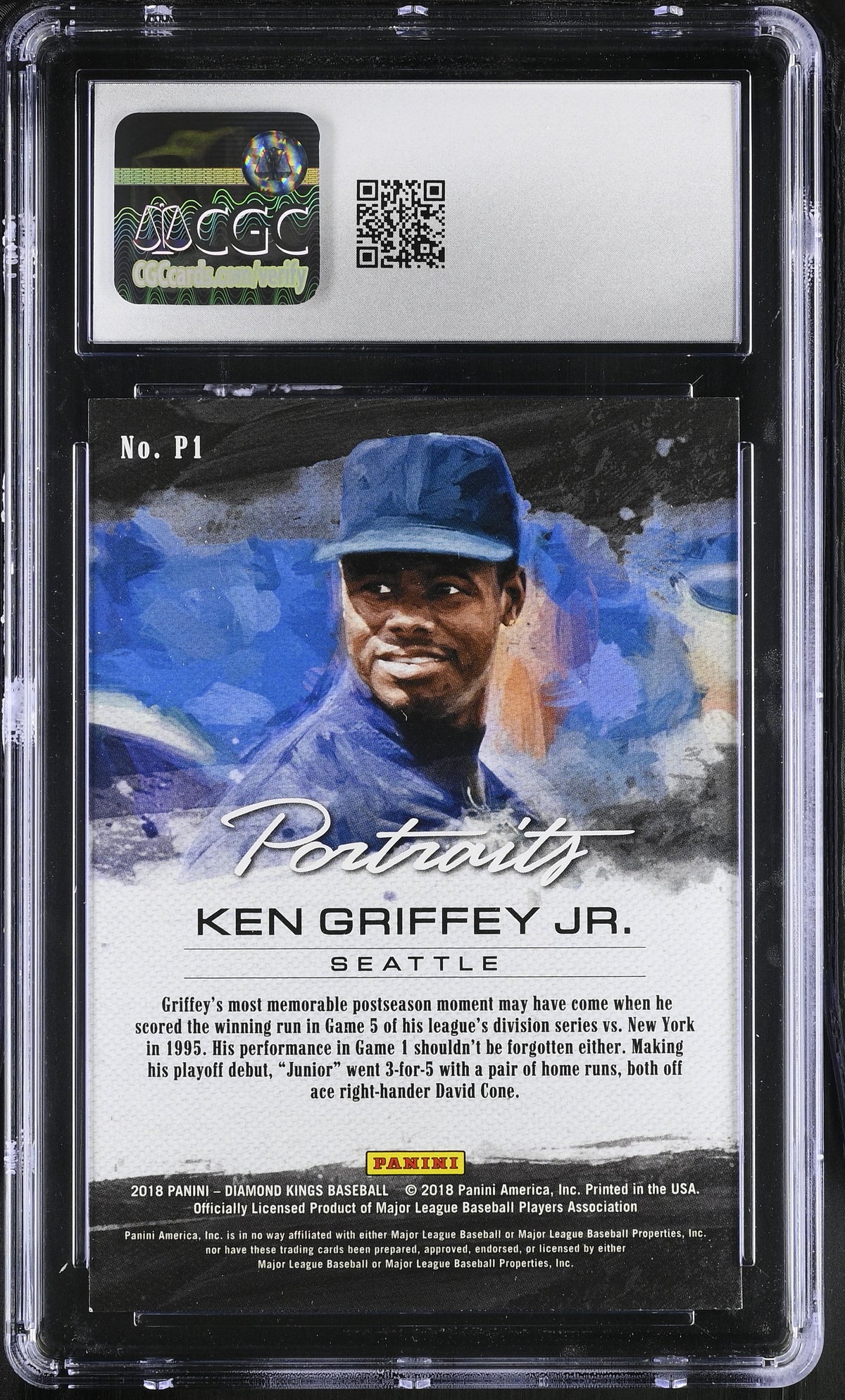 2018 Panini Diamond Kings Ken Griffey Jr. #P1 Portraits CGC 9.5