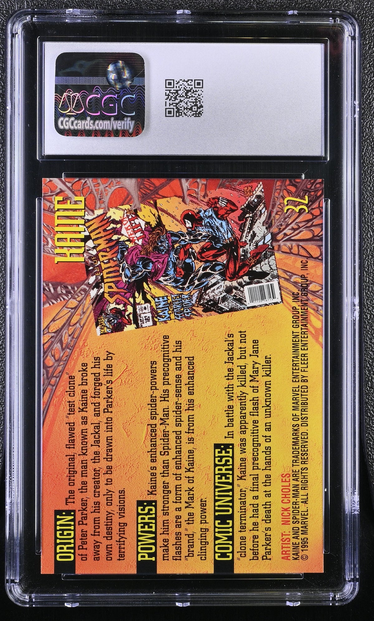 1995 Fleer Ultra Spider-Man Kaine #32 CGC 9.5