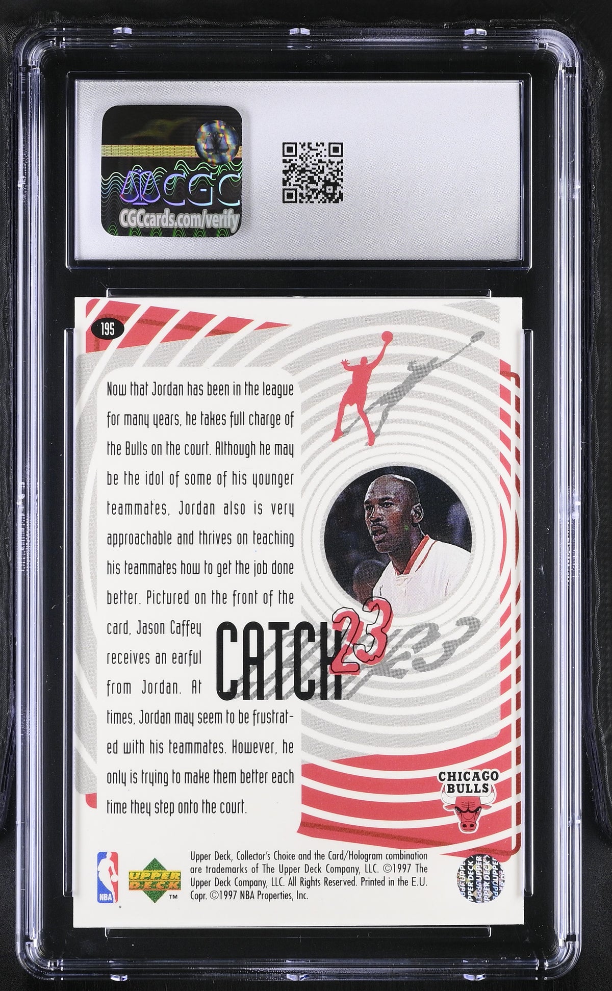 1997-98 Collector's Choice Michael Jordan #195 CGC 9 Chicago Bulls