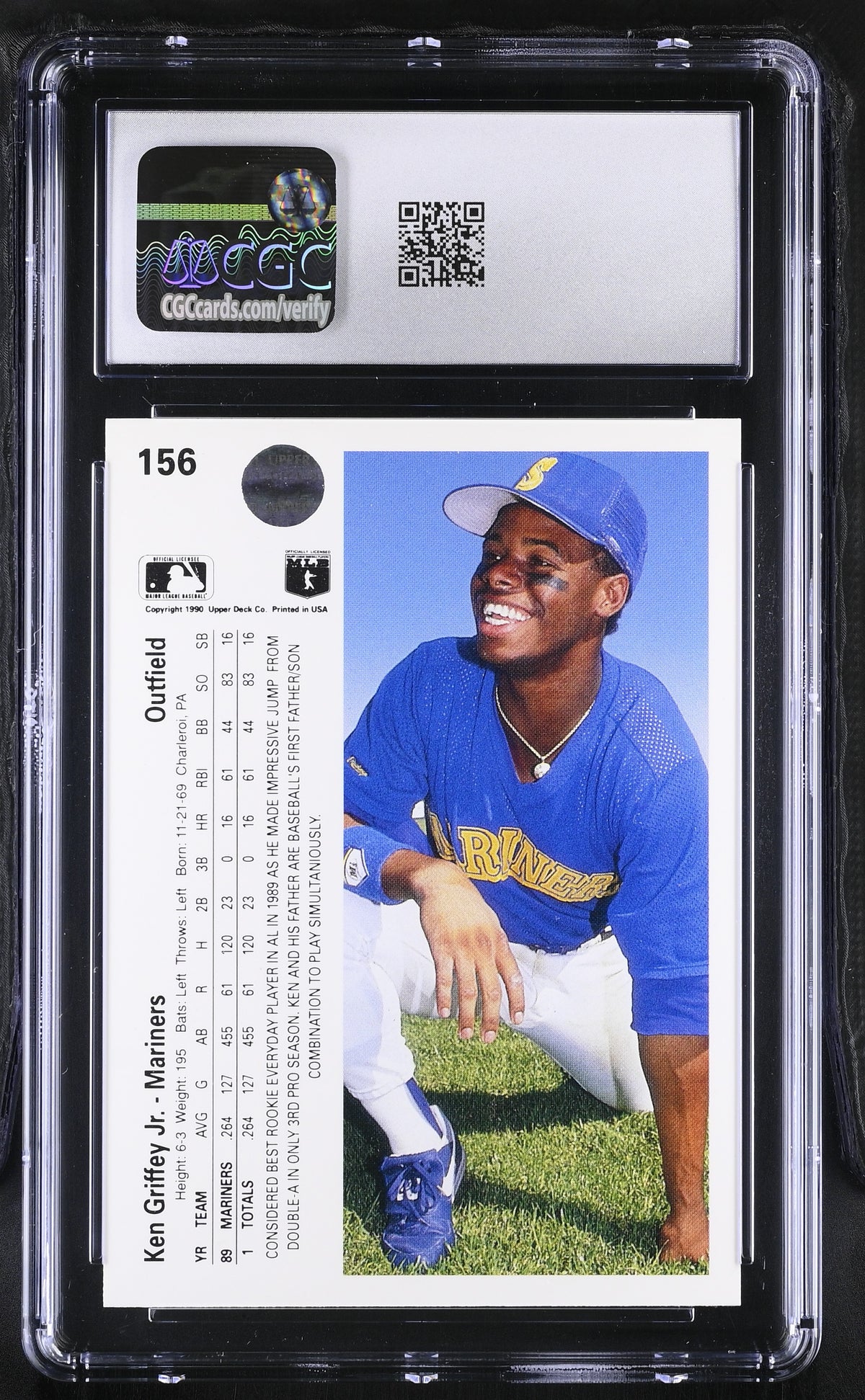 1990 Upper Deck Ken Griffey Jr. #156 CGC 9.5 Seattle Mariners