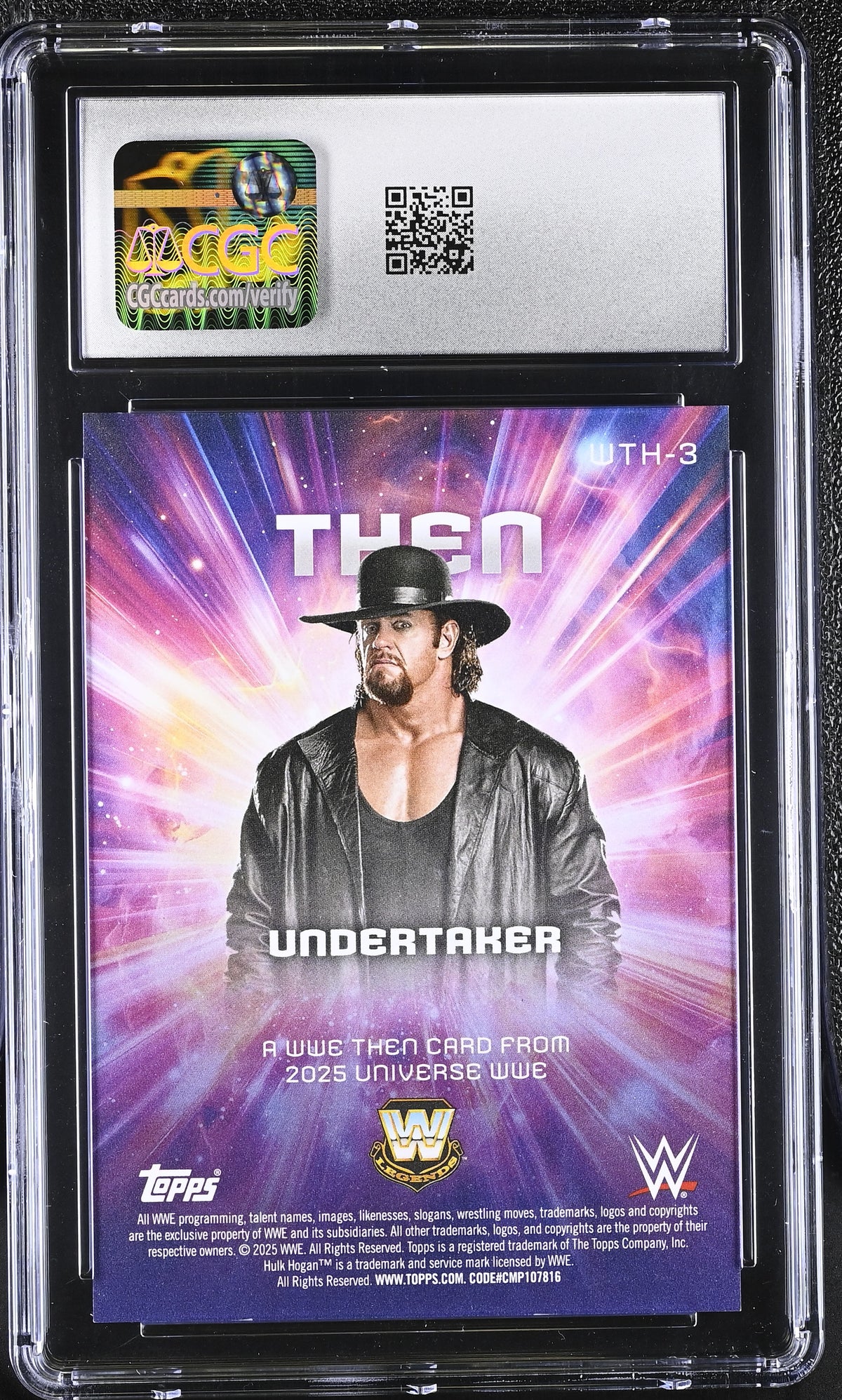 2025 Topps Universe WWE Undertaker WWE Then #WTH-3 CGC 10