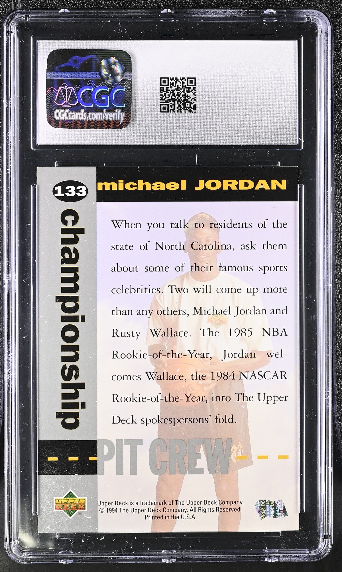 1995 Upper Deck Michael Jordan #133 CGC 9.5 Chicago Bulls
