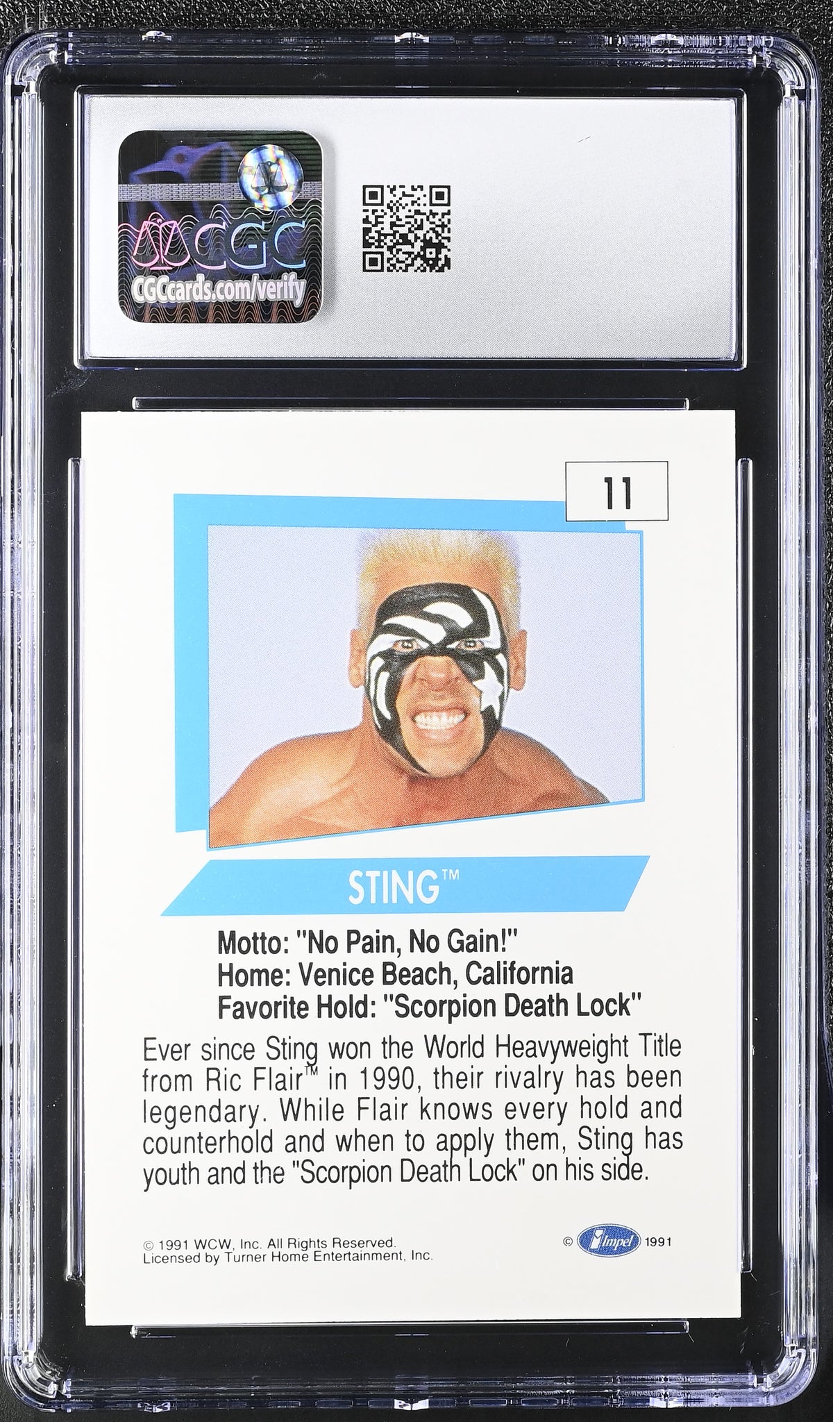 1991 Impel WCW Sting #11 CGC 9.5