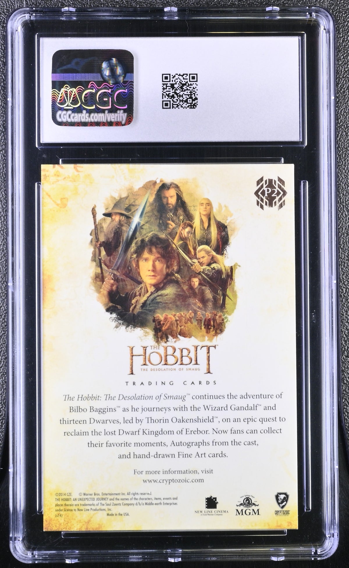 2015 Other Non-Sports The Desolation Of Smaug The Hobbit Promo #P2 CGC 9.5