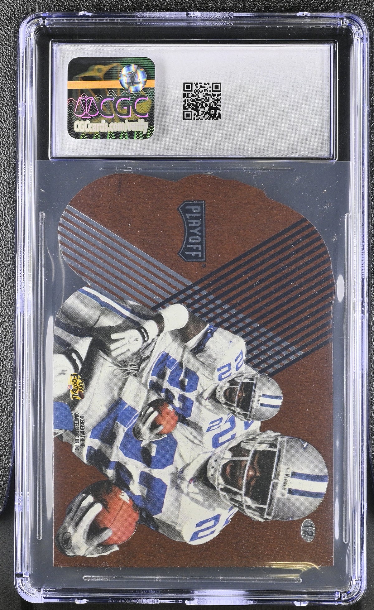 1997 Playoff Contenders Emmitt Smith Leather Helmet Die Cuts #12 CGC 9.5 Cowboys