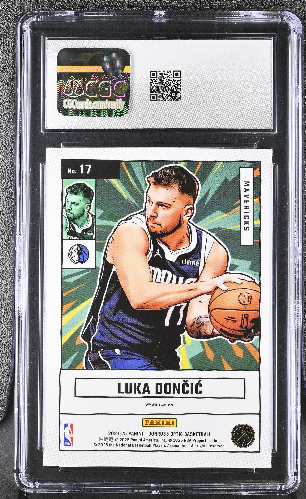 2024-25 Donruss Optic Luka Doncic Holo Net Marvels #17 CGC 10 Dallas Mavericks