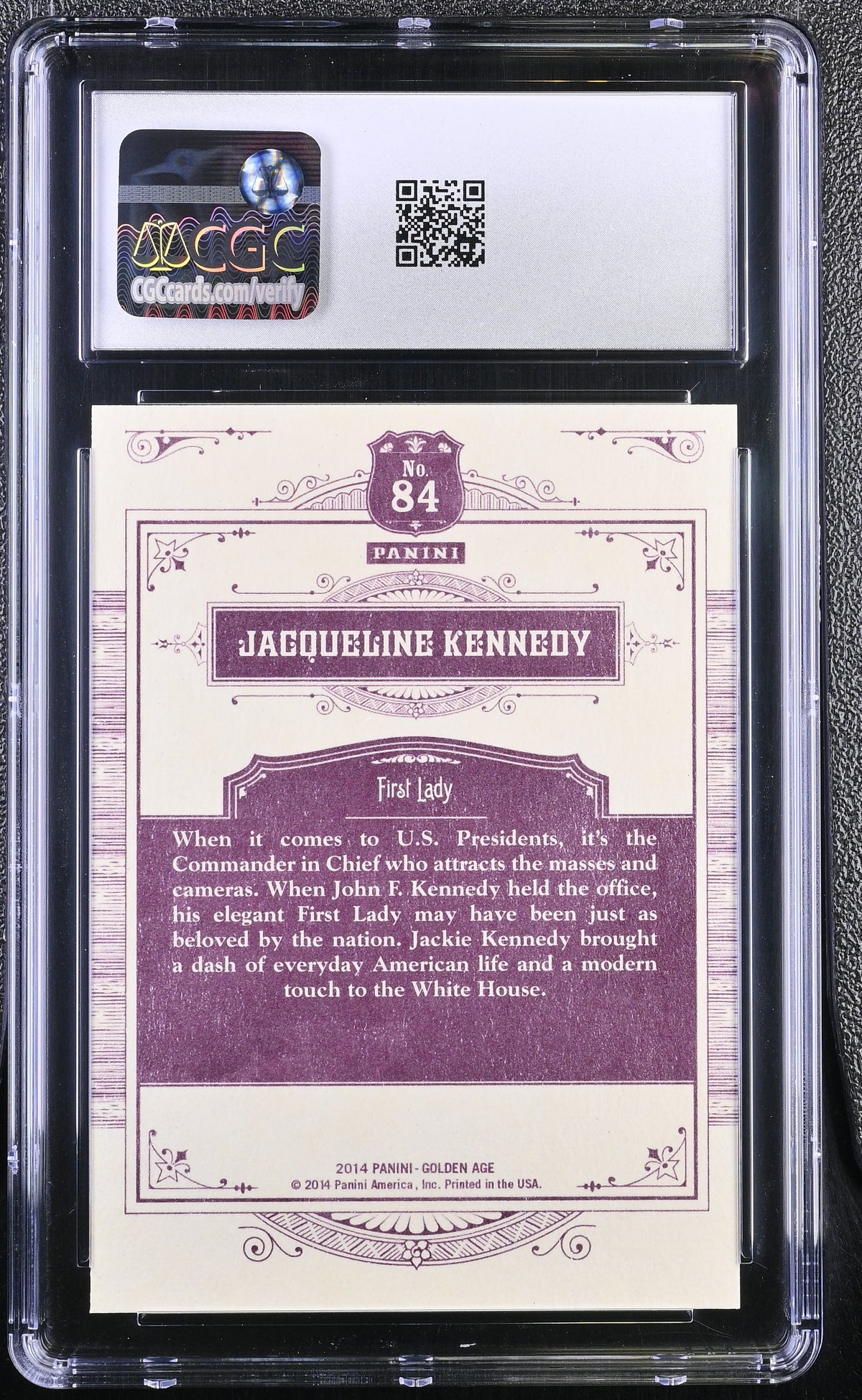 2014 Panini Golden Age Jacqueline Kennedy #84 CGC 10