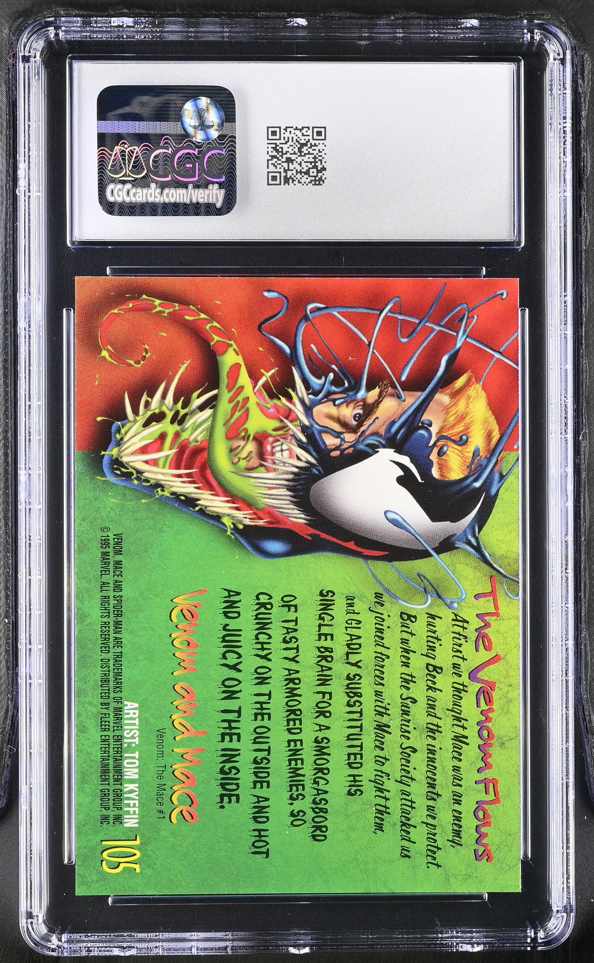 1995 Fleer Ultra Spider-Man Venom and Mace #105 CGC 10