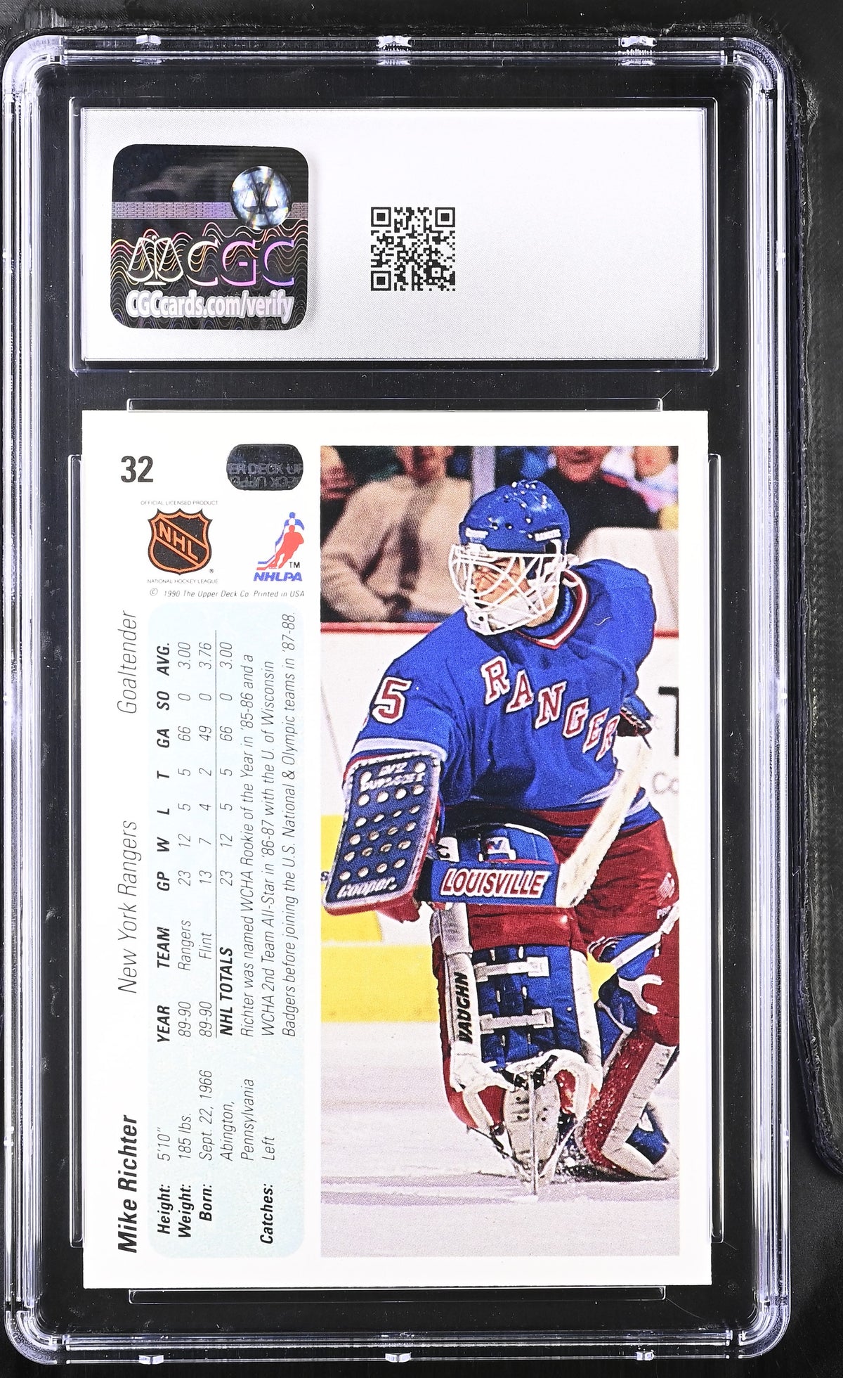 1990-91 Upper Deck Mike Richter #32 CGC 9.5 New York Rangers