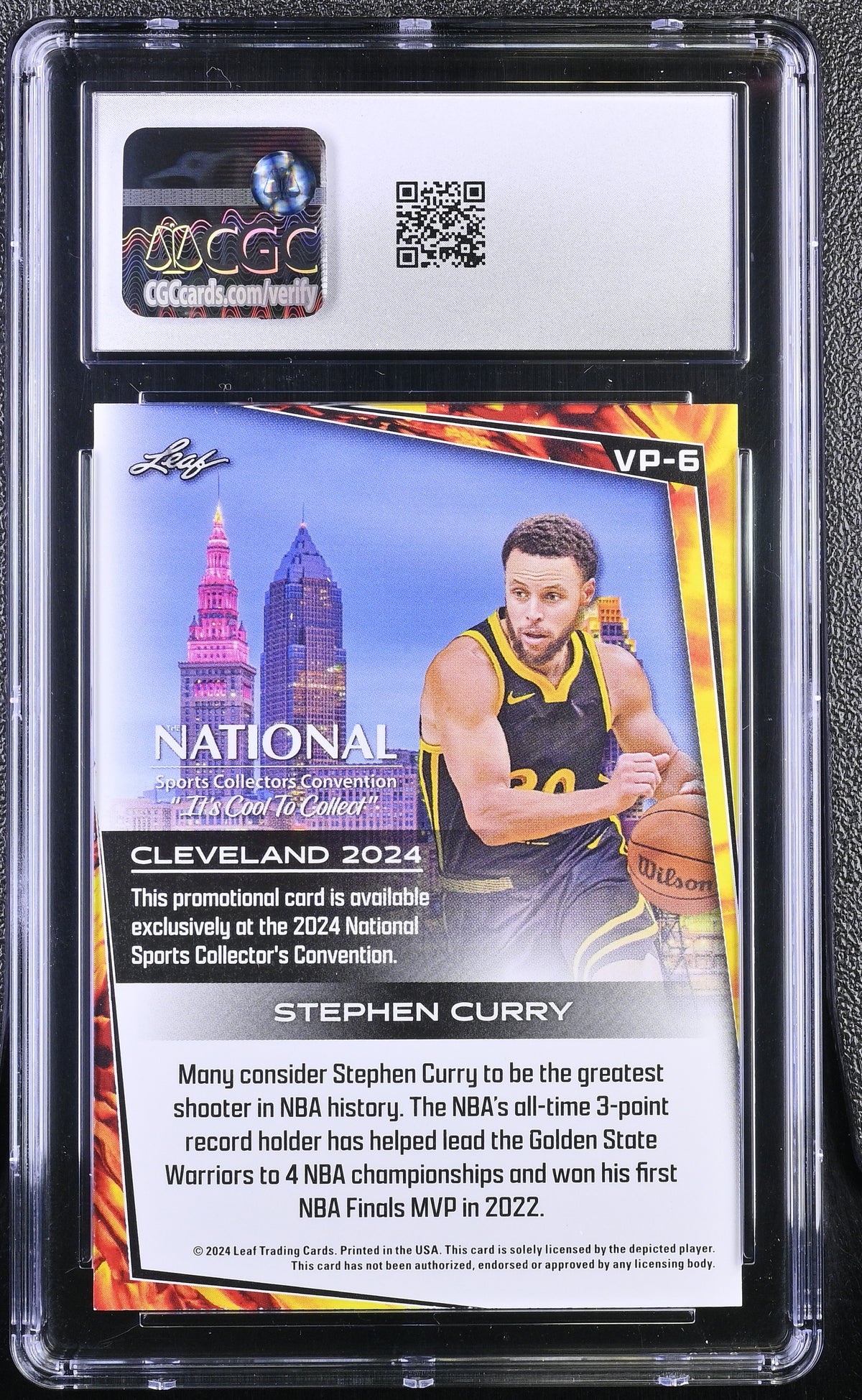 2024 Leaf The National Vip Stephen Curry #VP-6 CGC 10 Golden State Warriors