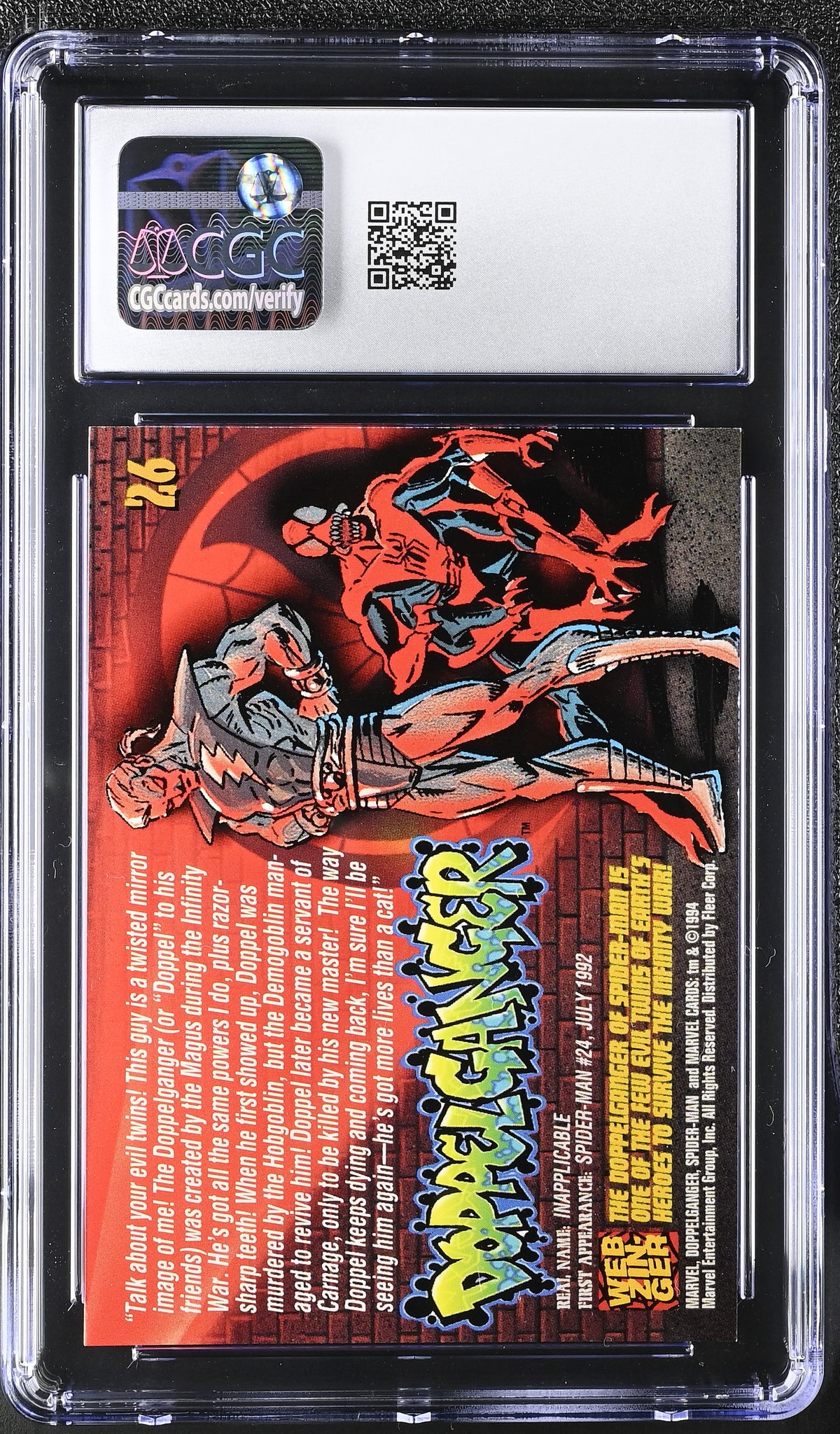 1994 Fleer Amazing Spider-Man Doppelganger #26 CGC 10