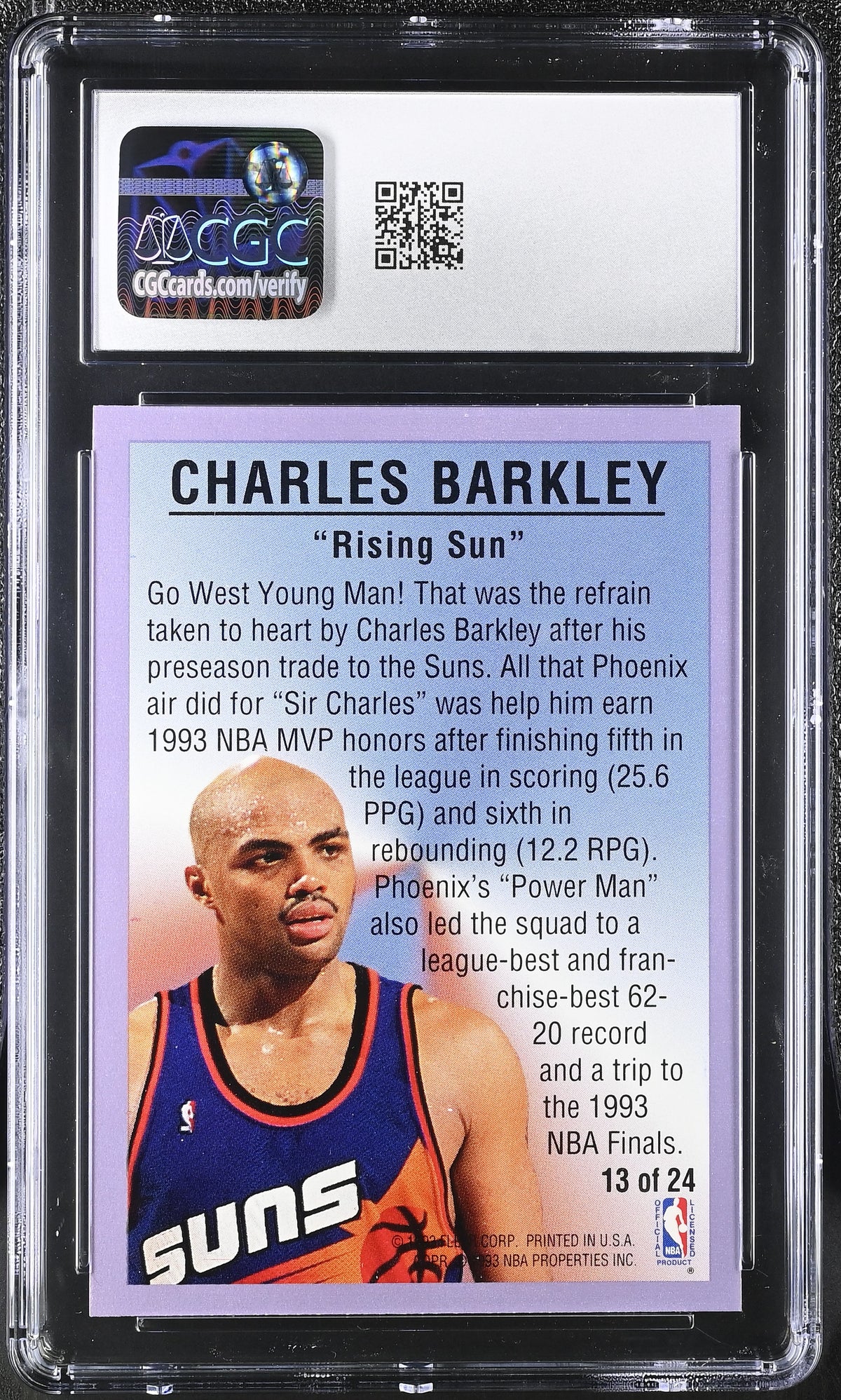 1993-94 Fleer Charles Barkley All-Stars #13 CGC 9 Phoenix Suns