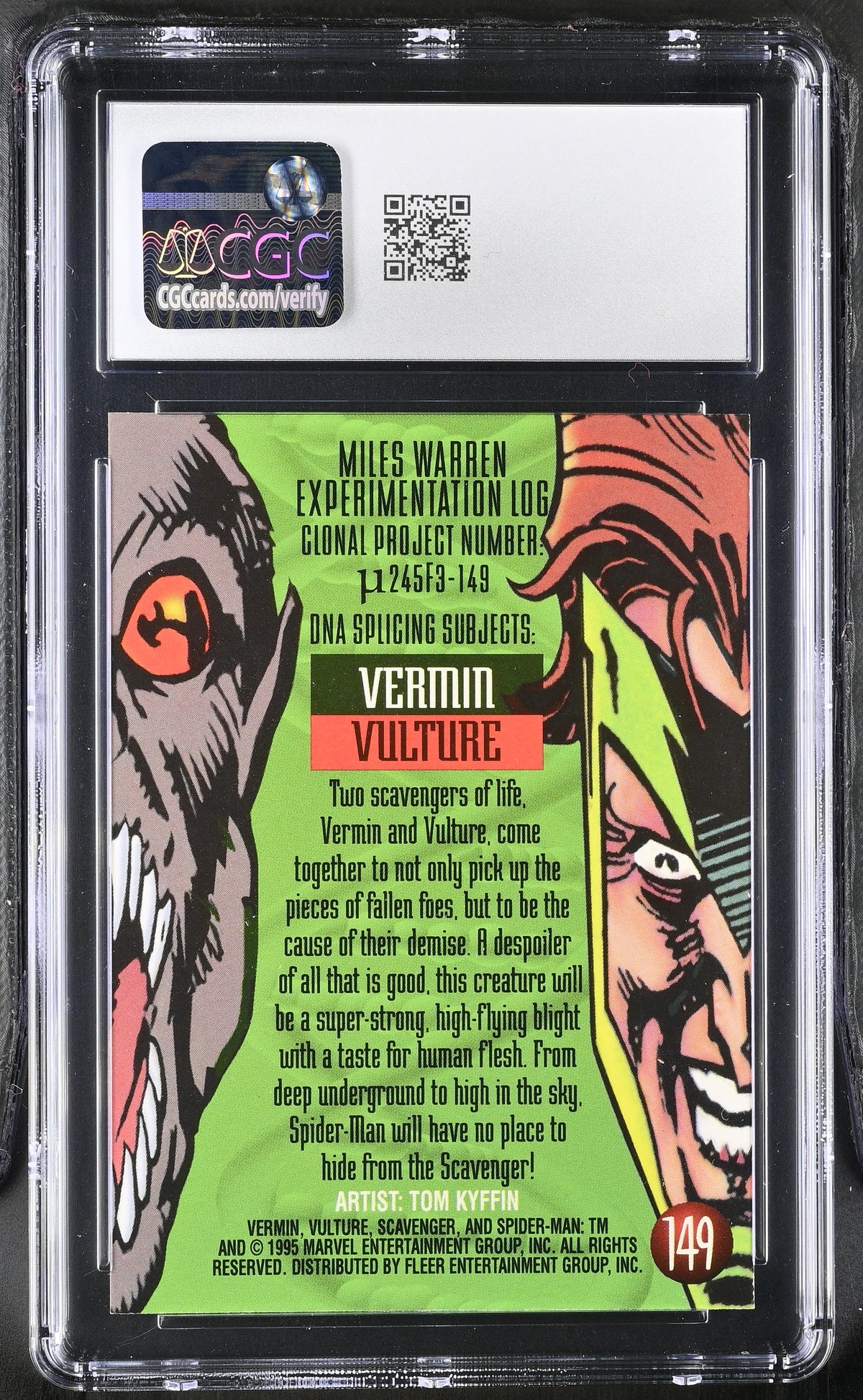 1995 Fleer Ultra Spider-Man Scavenger #149 CGC 10