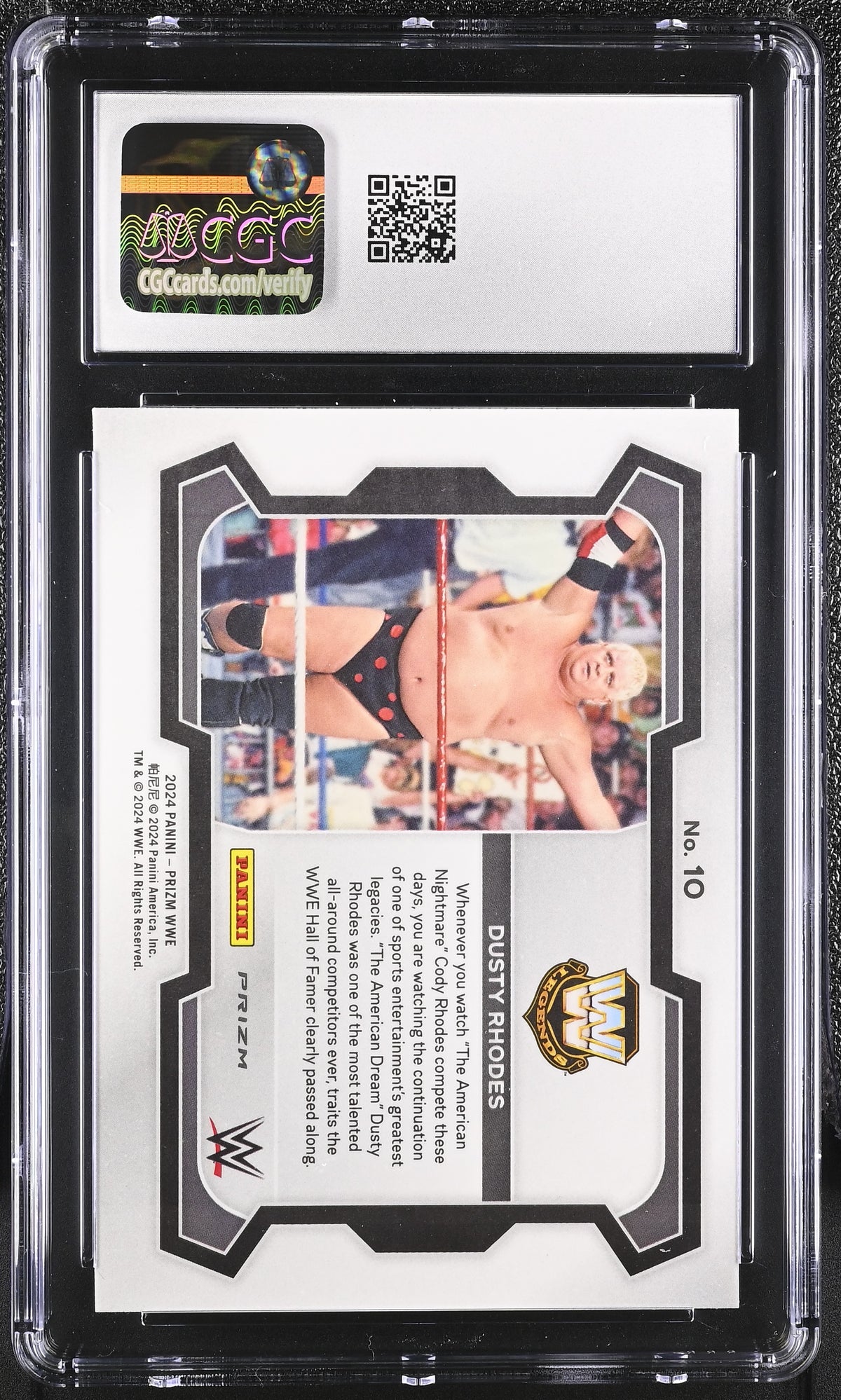 2024 Panini Prizm WWE Dusty Rhodes Ice #10 CGC 10