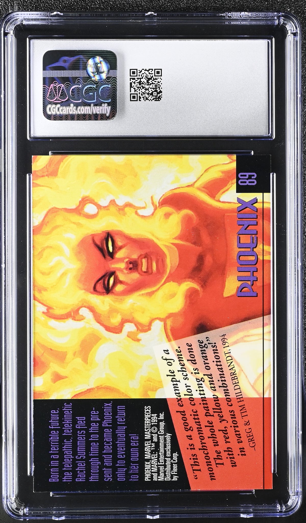 1994 Fleer Marvel Masterpieces Phoenix #89 CGC 9.5