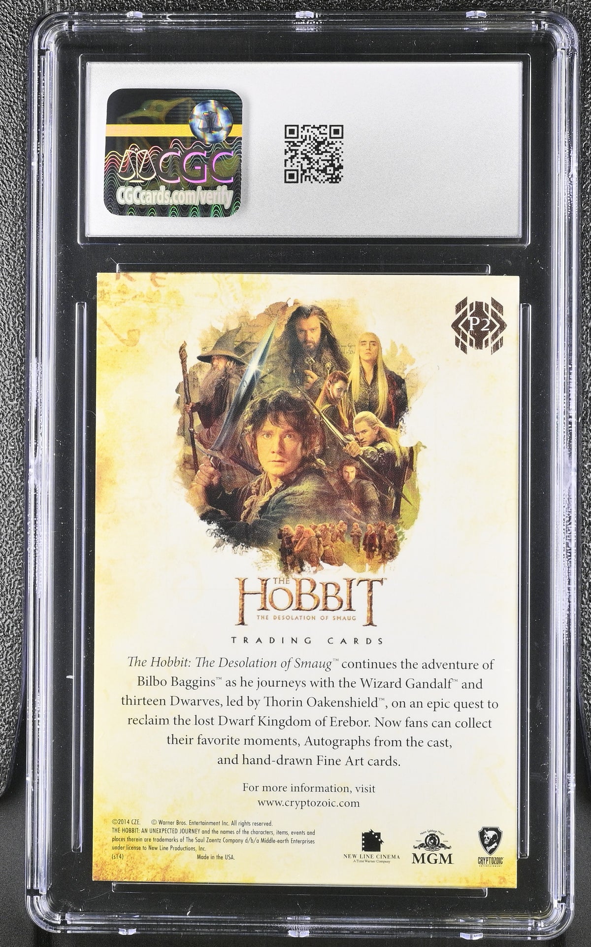 2015 Other Non-Sports The Desolation Of Smaug The Hobbit Promo #P2 CGC 10