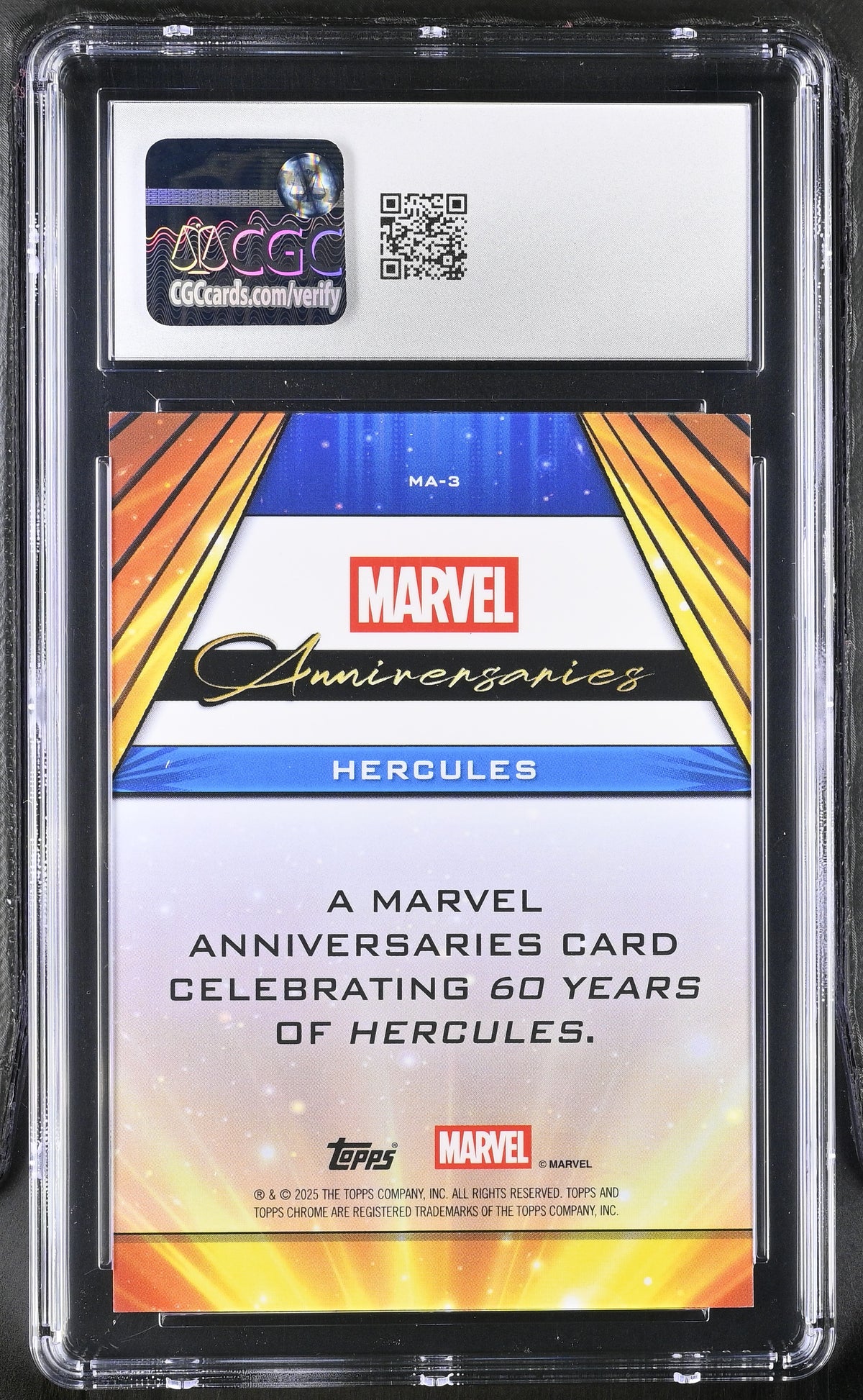 2025 Marvel Chrome Hercules #MA-3 Marvel Anniversaries CGC 10
