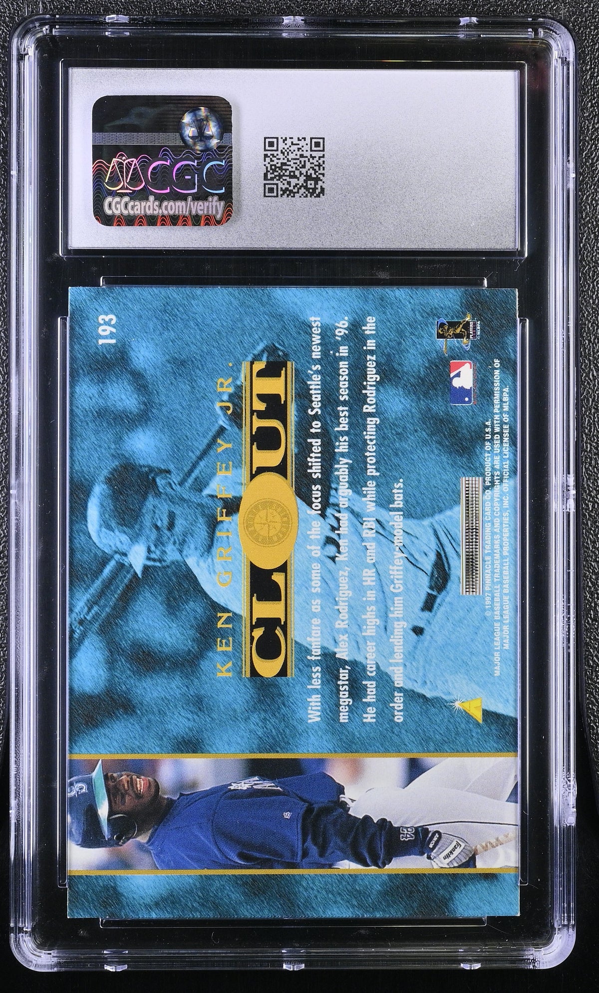 1997 Pinnacle Ken Griffey Jr. #193 CGC 9.5 Seattle Mariners
