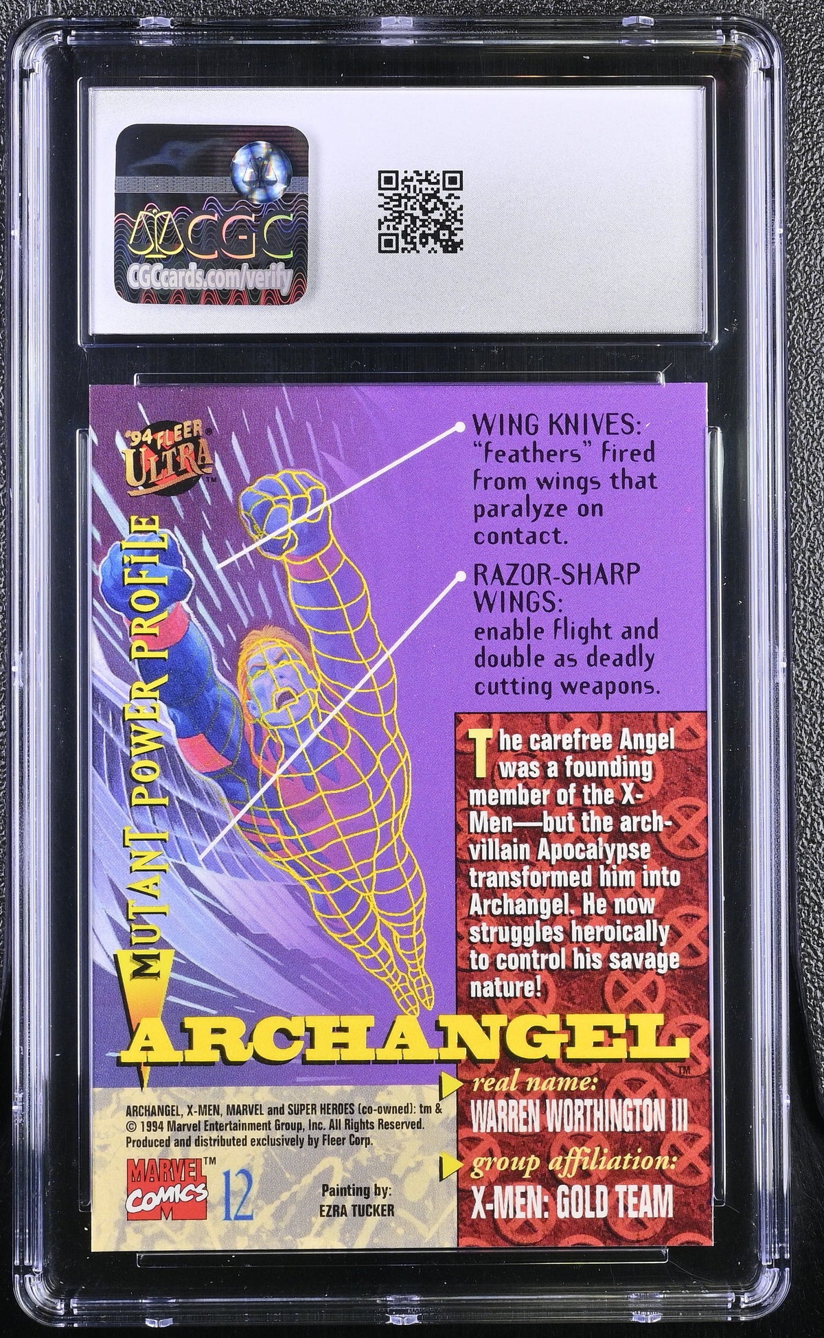 1994 Fleer Ultra X-Men Archangel #12 CGC 10
