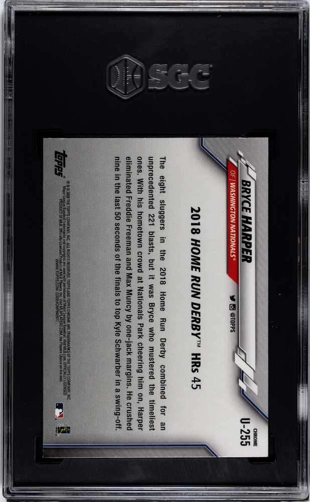 2020 Topps Chrome Update Sapphire Bryce Harper #U-255 SGC 9