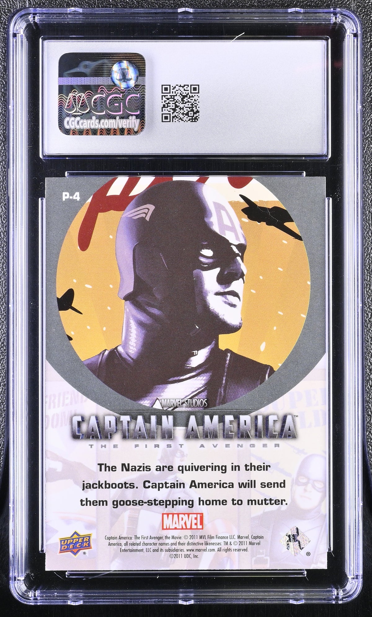 2011 Upper Deck Captain AmericaSuper Soldier #P-4 Poster Series CGC 9.5