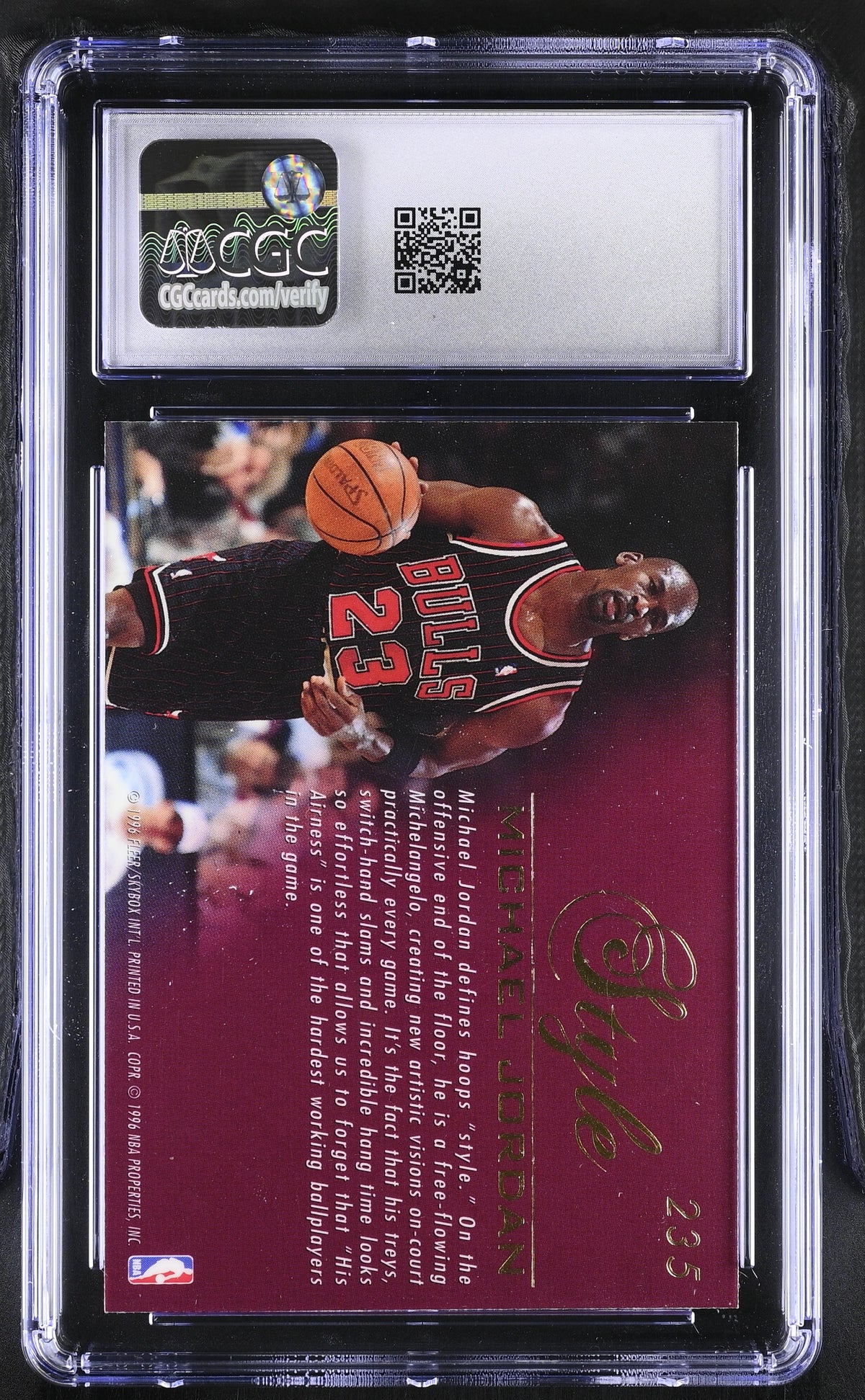 1995-96 Flair Michael Jordan #235 CGC 8 Chicago Bulls