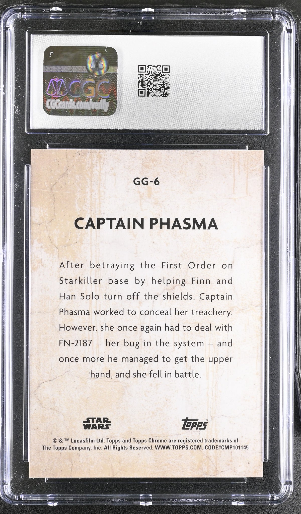 2025 Topps Star Wars Chrome Captain Phasma Galactic Graffiti  /50 #GG-6 CGC 10