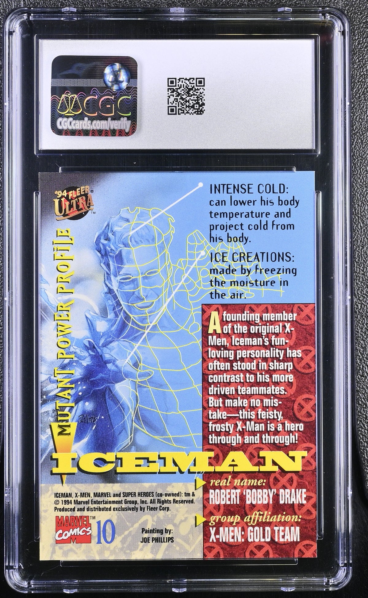 1994 Fleer Ultra X-Men Iceman #10 CGC 10