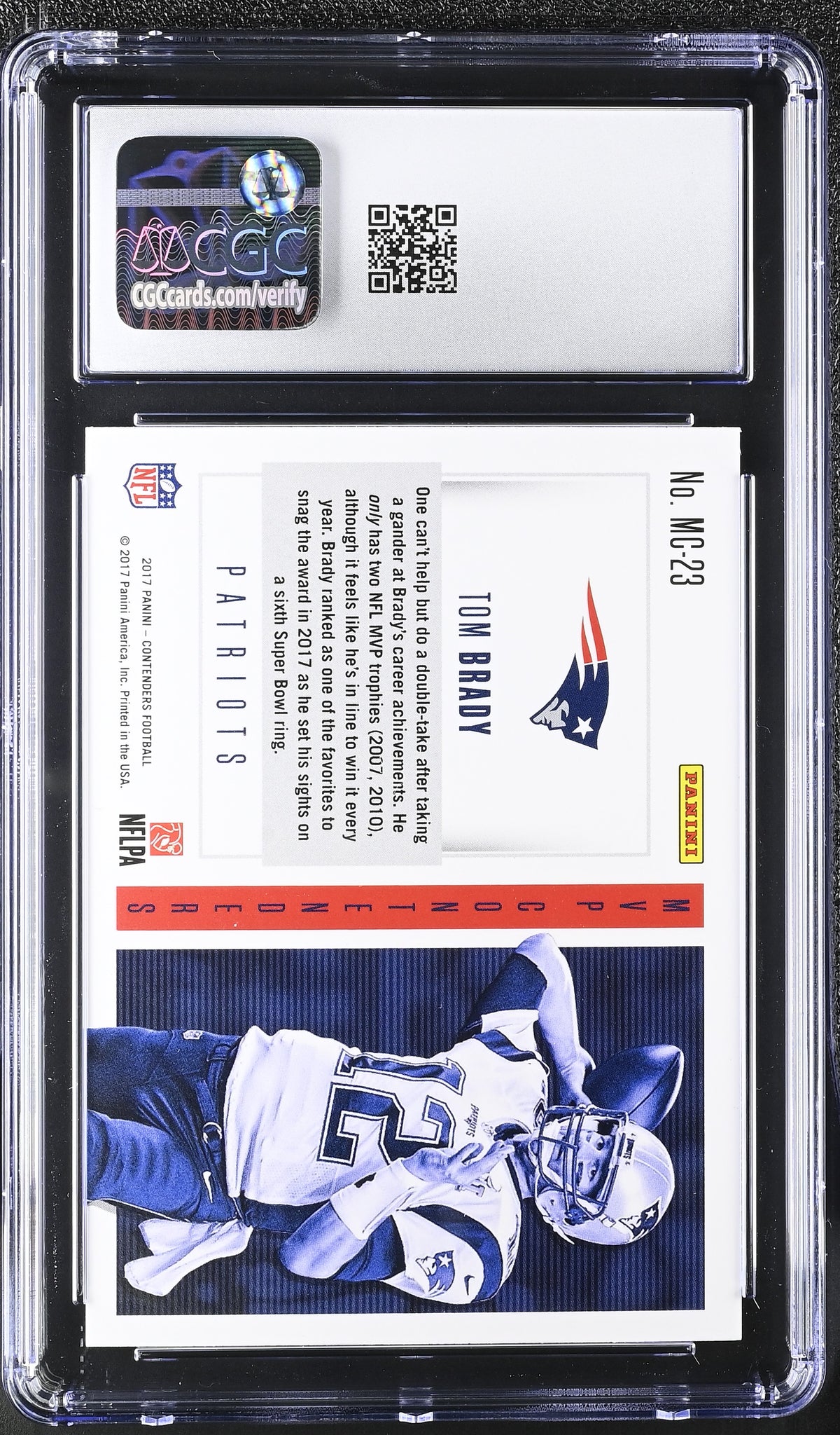 2017 Panini Contenders Tom Brady MVP #MC-23 CGC 9.5 New England Patriots