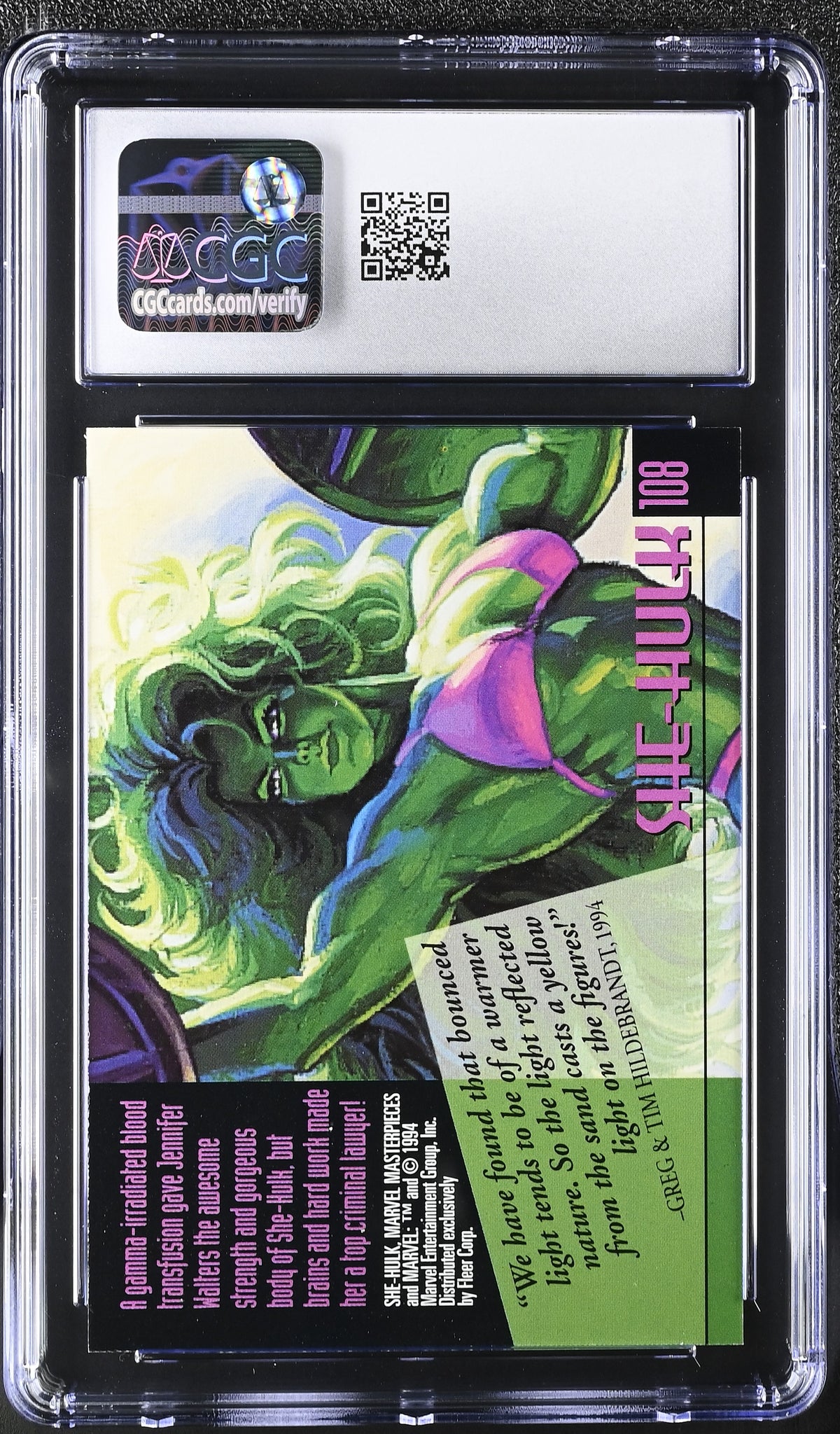 1994 Fleer Marvel Masterpieces She-Hulk #108 CGC 9.5