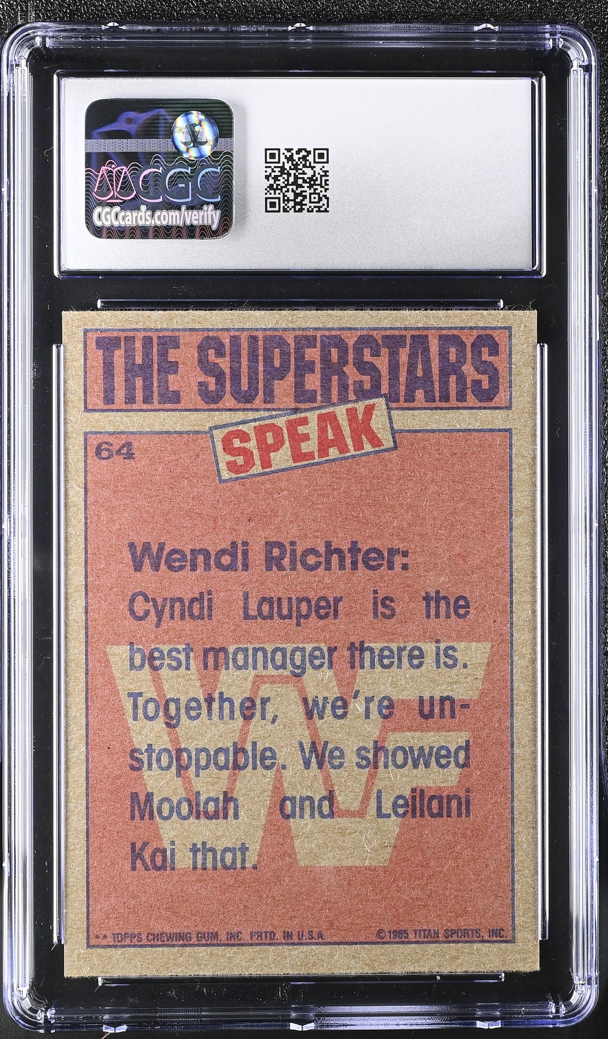 1985 Topps WWF Wendi Richter #64 CGC 9