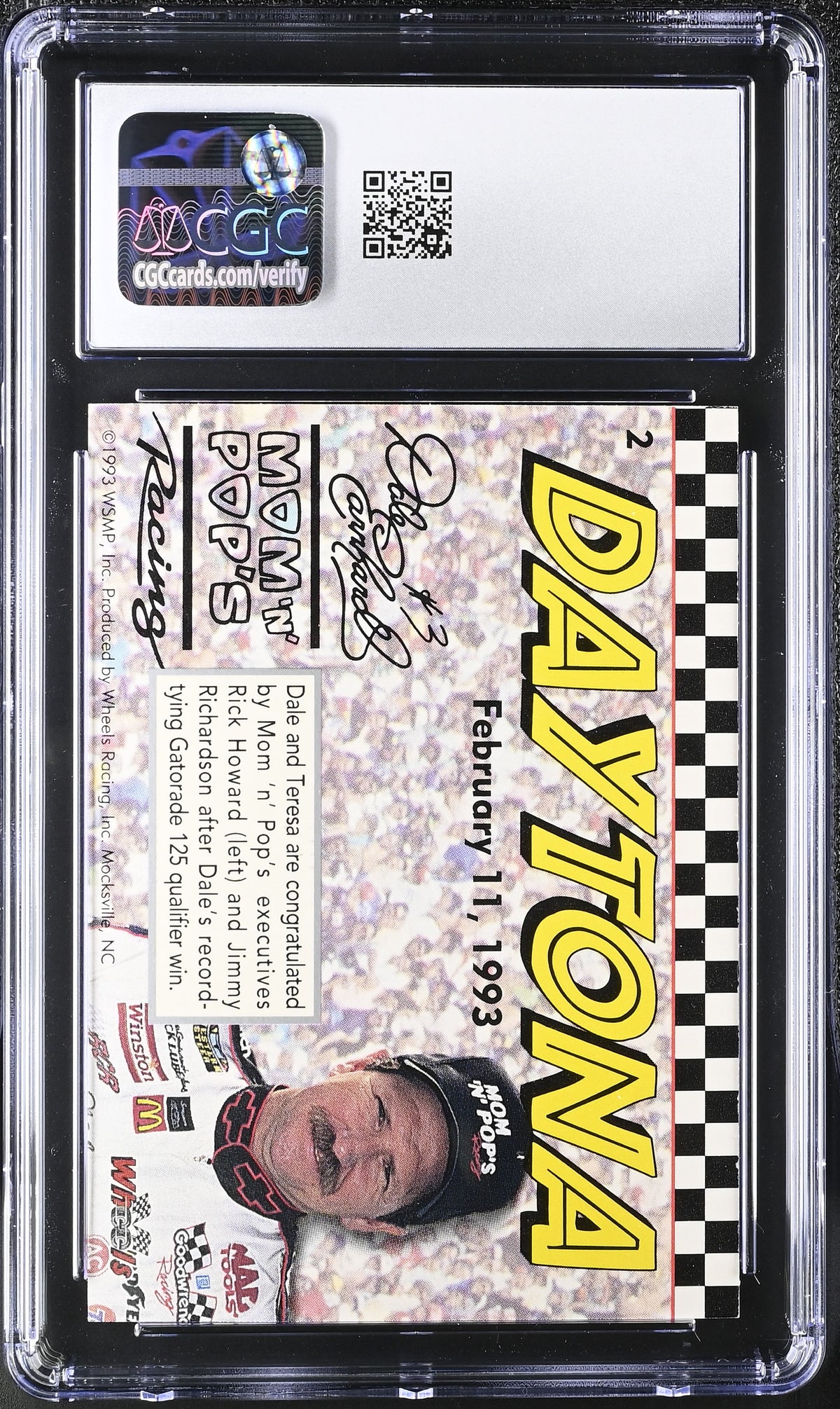 1993 Wheels Mom 'N' Pop's '93 Victory Series Dale Earnhardt #2 CGC 9.5