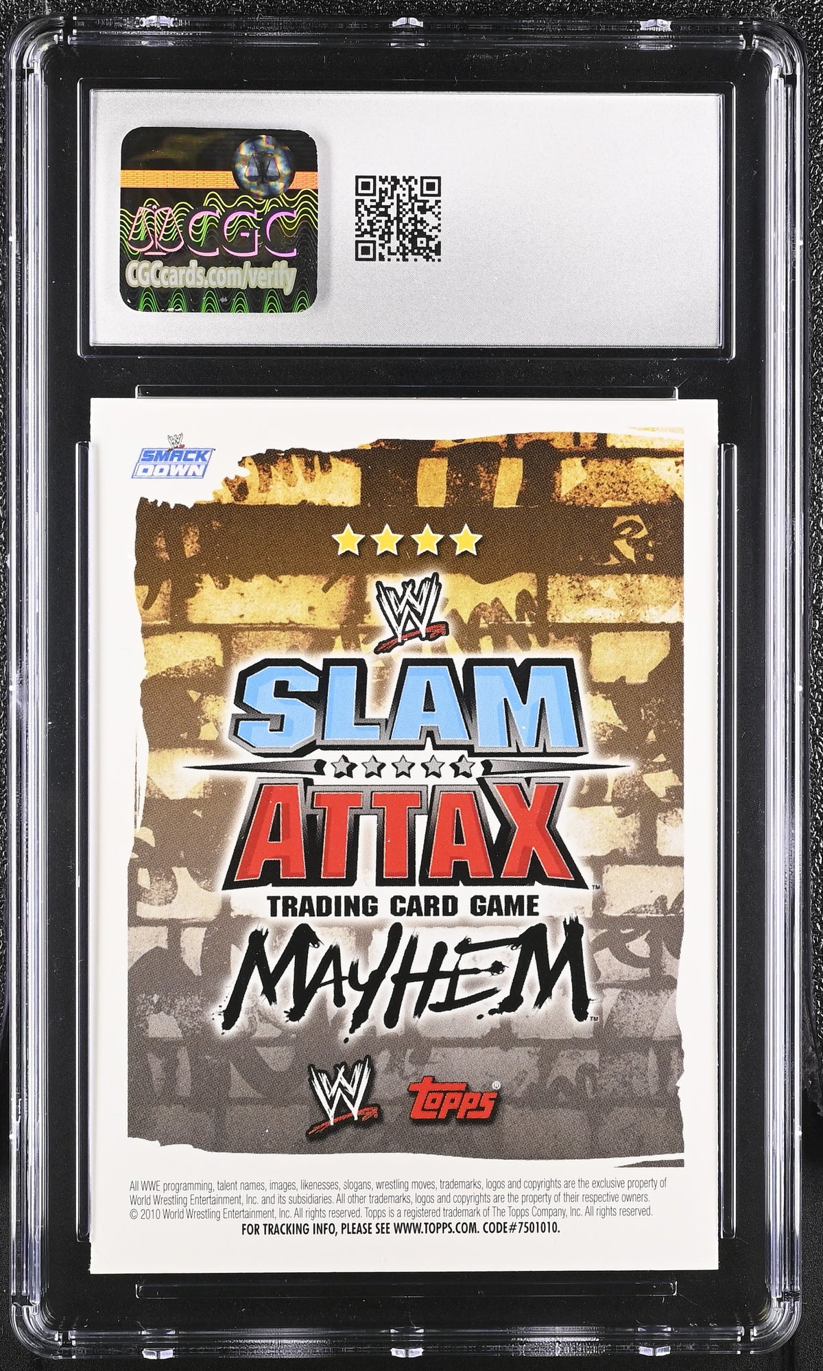 2010 Topps WWE Slam Attax Mayhem Cody Rhodes CGC 9.5