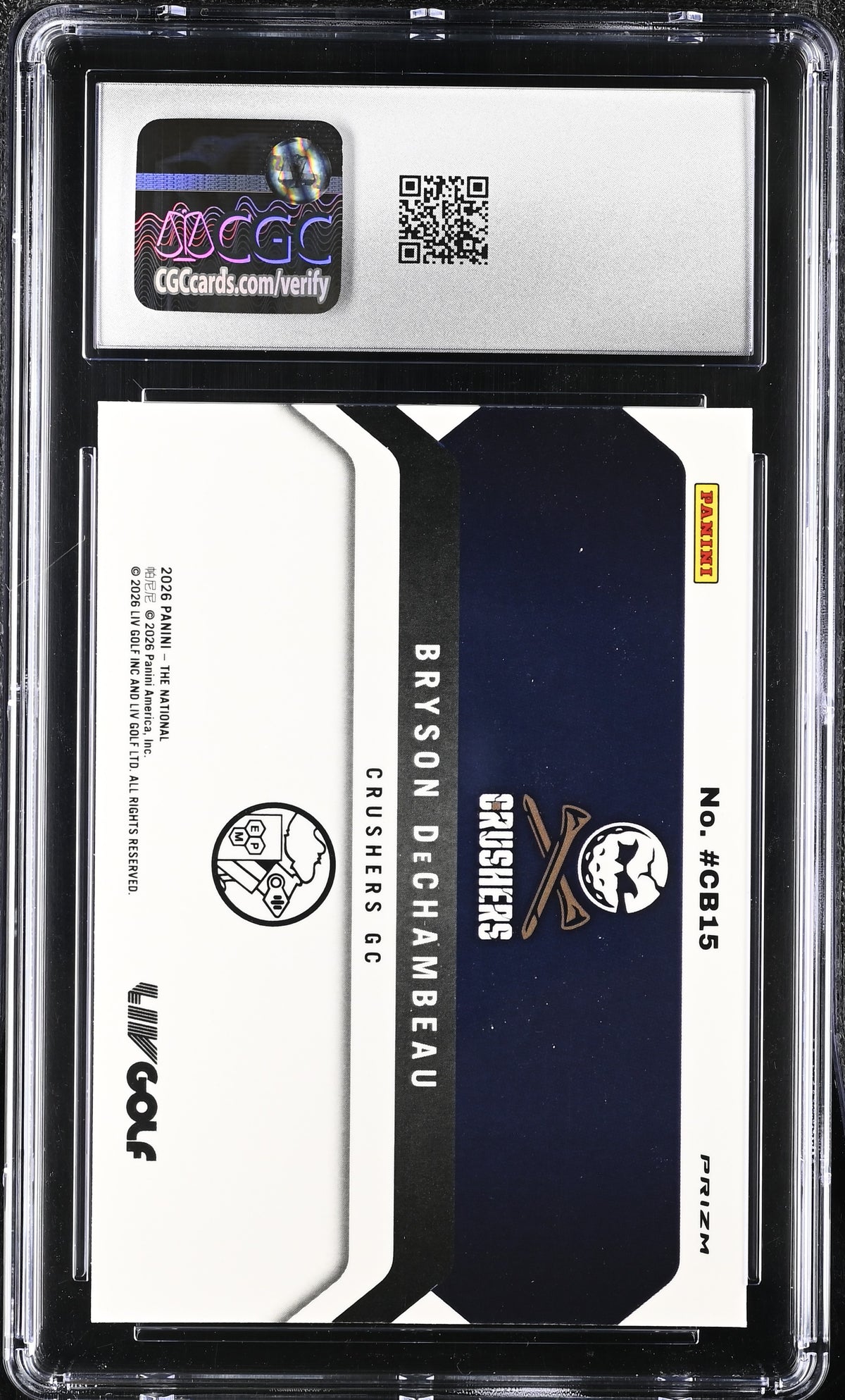2026 Panini The National Vip Bryson DeChambeau Color Blast #CB15 CGC 9