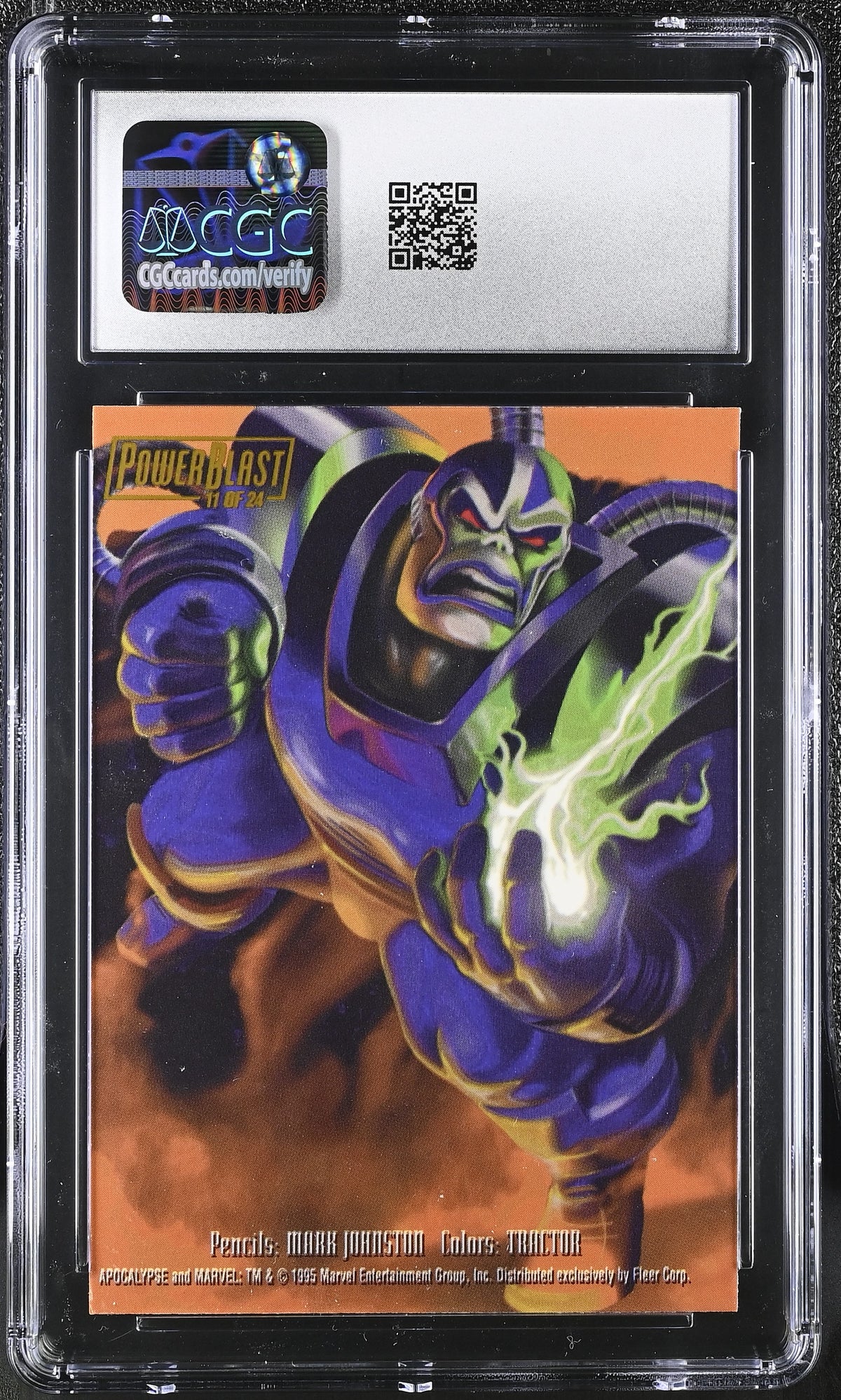 1995 Fleer Flair '95 Marvel Annual Apocalypse #11 of 24 Power Blast CGC 9.5