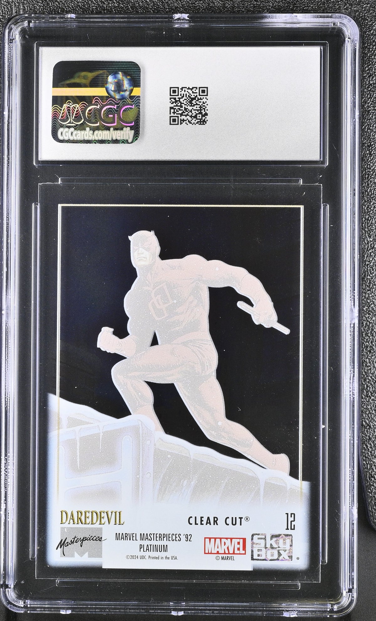 2024 Upper Deck Marvel Masterpieces '92 Daredevil #12 Clear Cut CGC 10