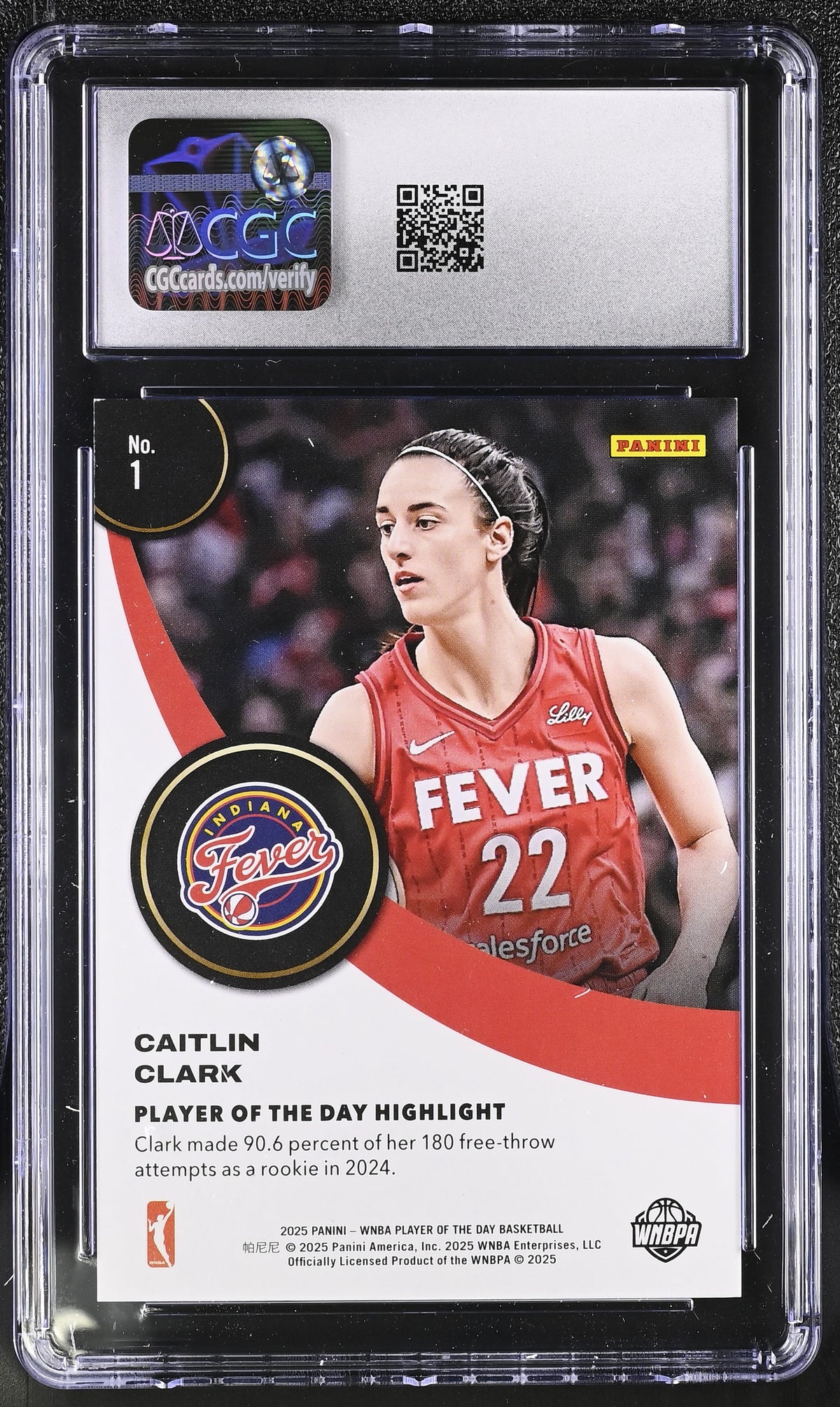 2025 Panini WNBA Player Of The Day Caitlin Clark Orange /199 #1 CGC 9 Fever