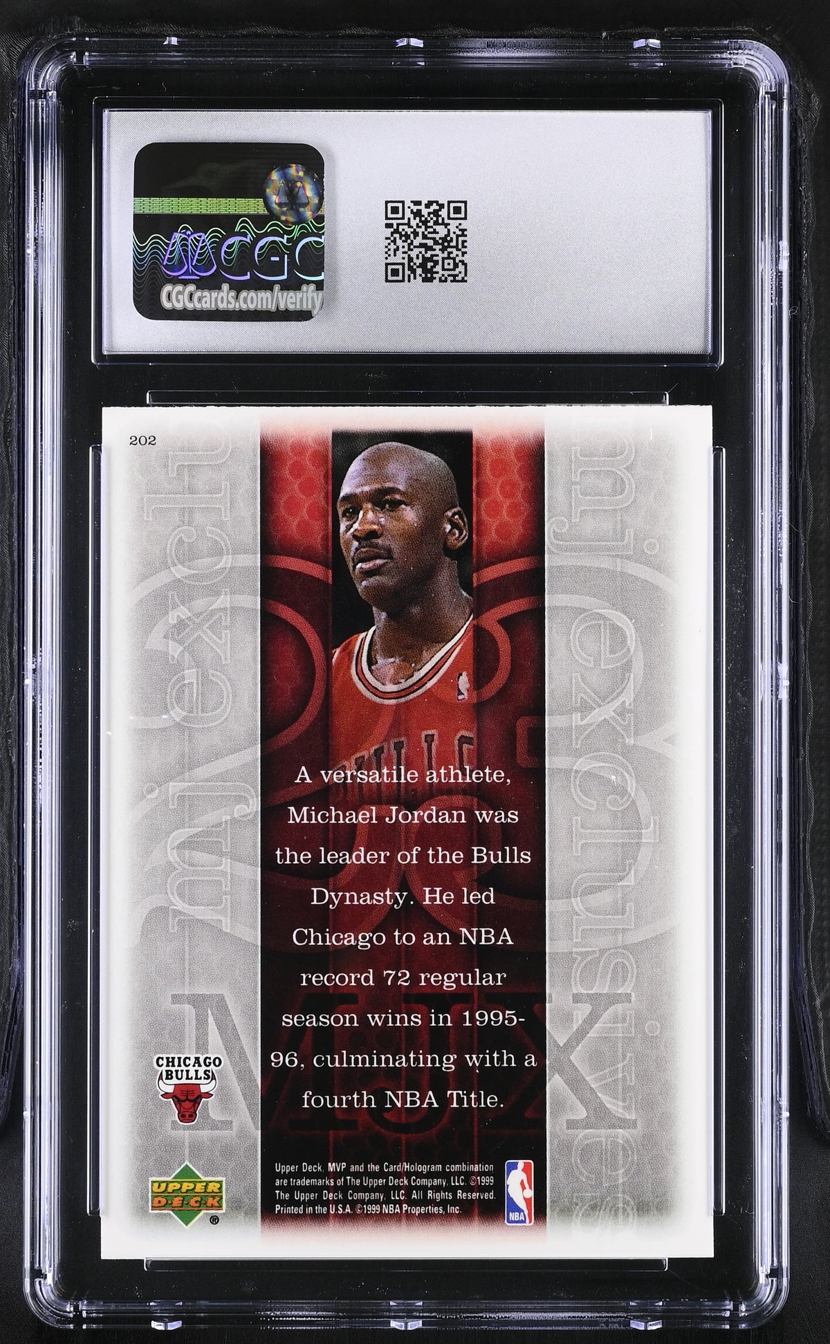 1999-00 Upper Deck MVP Michael Jordan #202 CGC 9.5 Chicago Bulls