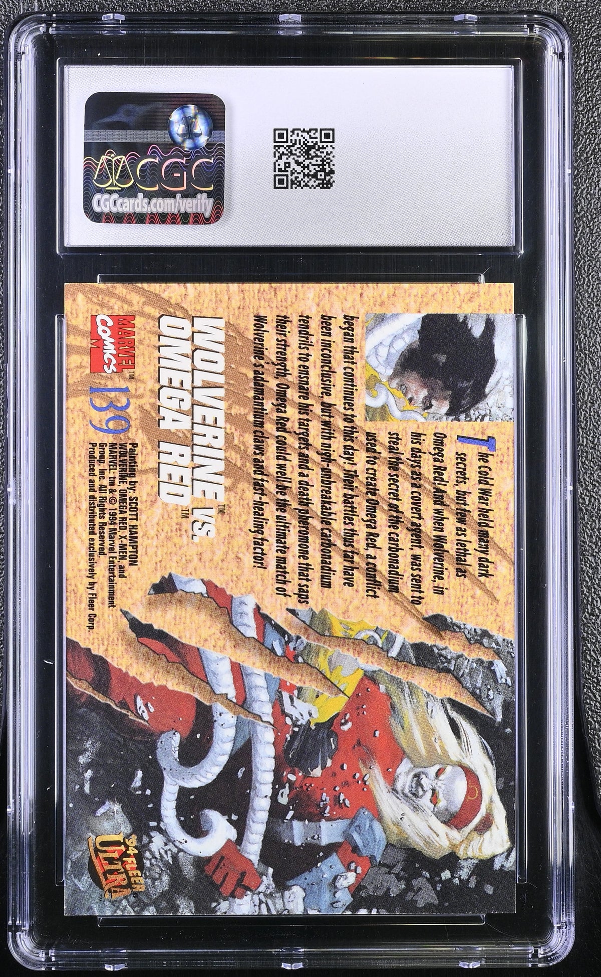 1994 Fleer Ultra X-Men Wolverine Vs. Omega Red #139 CGC 10